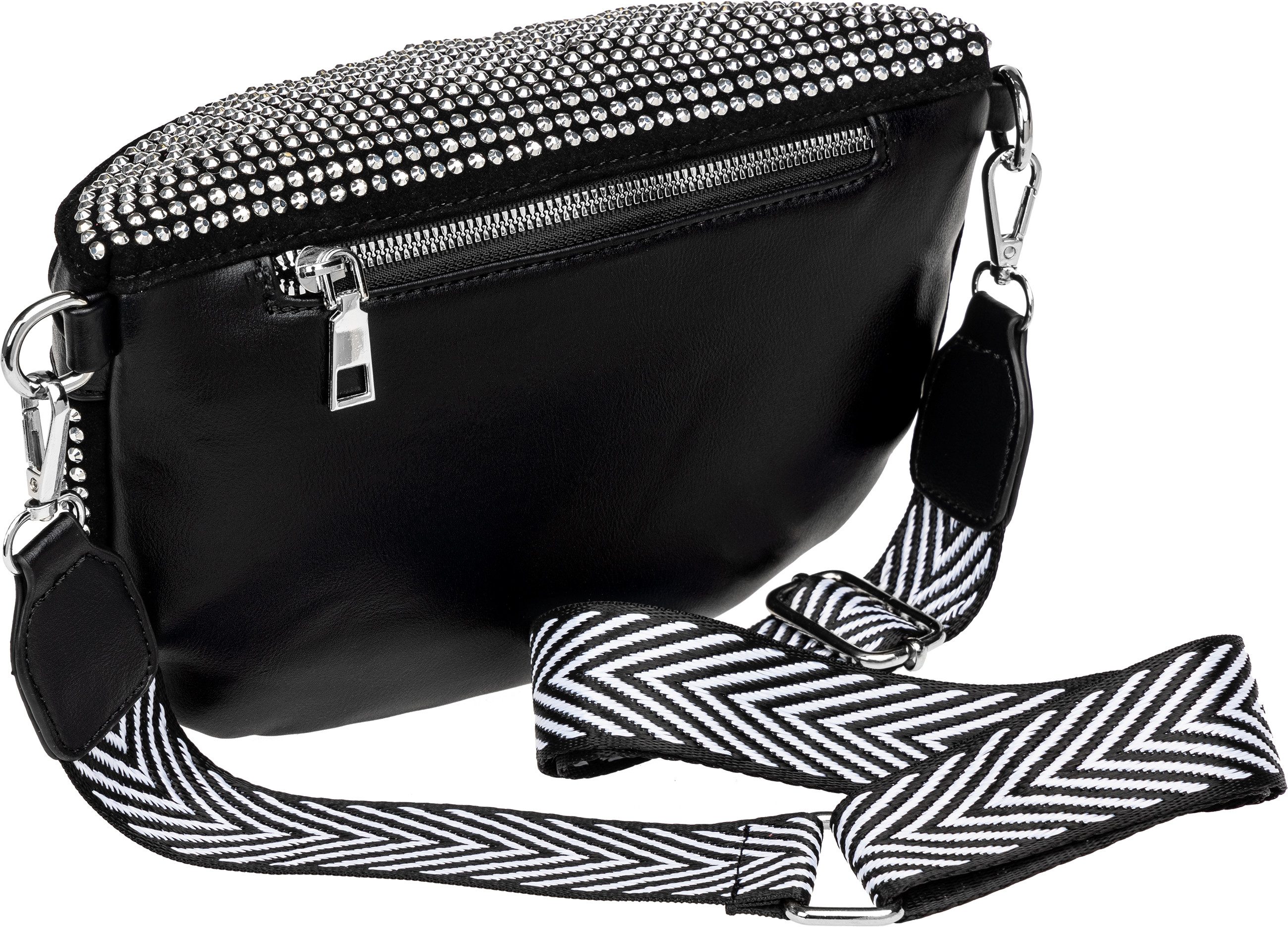 Caspar Gürteltasche TS1075 im XL Format mit Strasspailletten