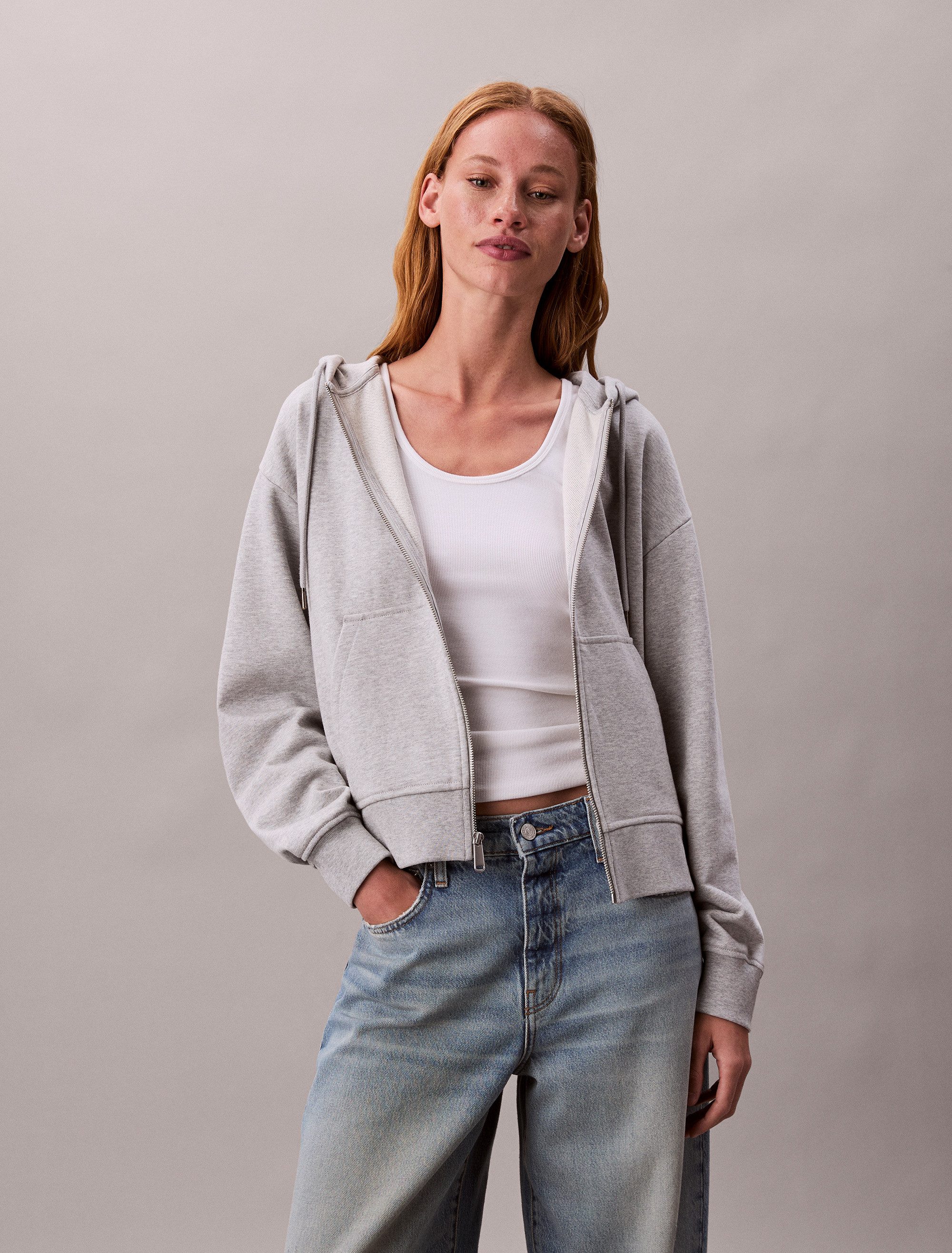 Calvin Klein Jeans Kapuzensweatshirt ARCHIVE LOGO FRENCH TERRY FZ HOO Mit Rundhalsausschnitt, regular fit