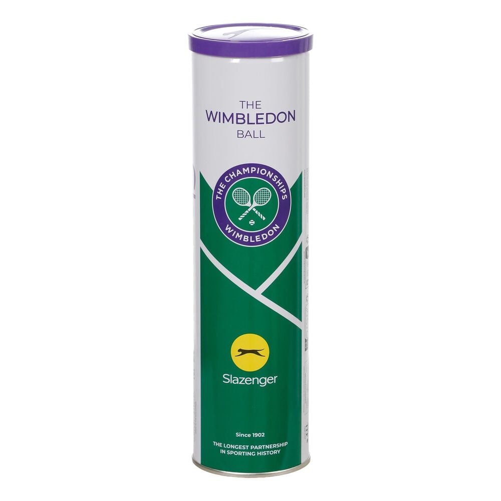 Slazenger Tennisball Wimbledon - 4 Tennisbälle - Innendruckball - (4er Dose)