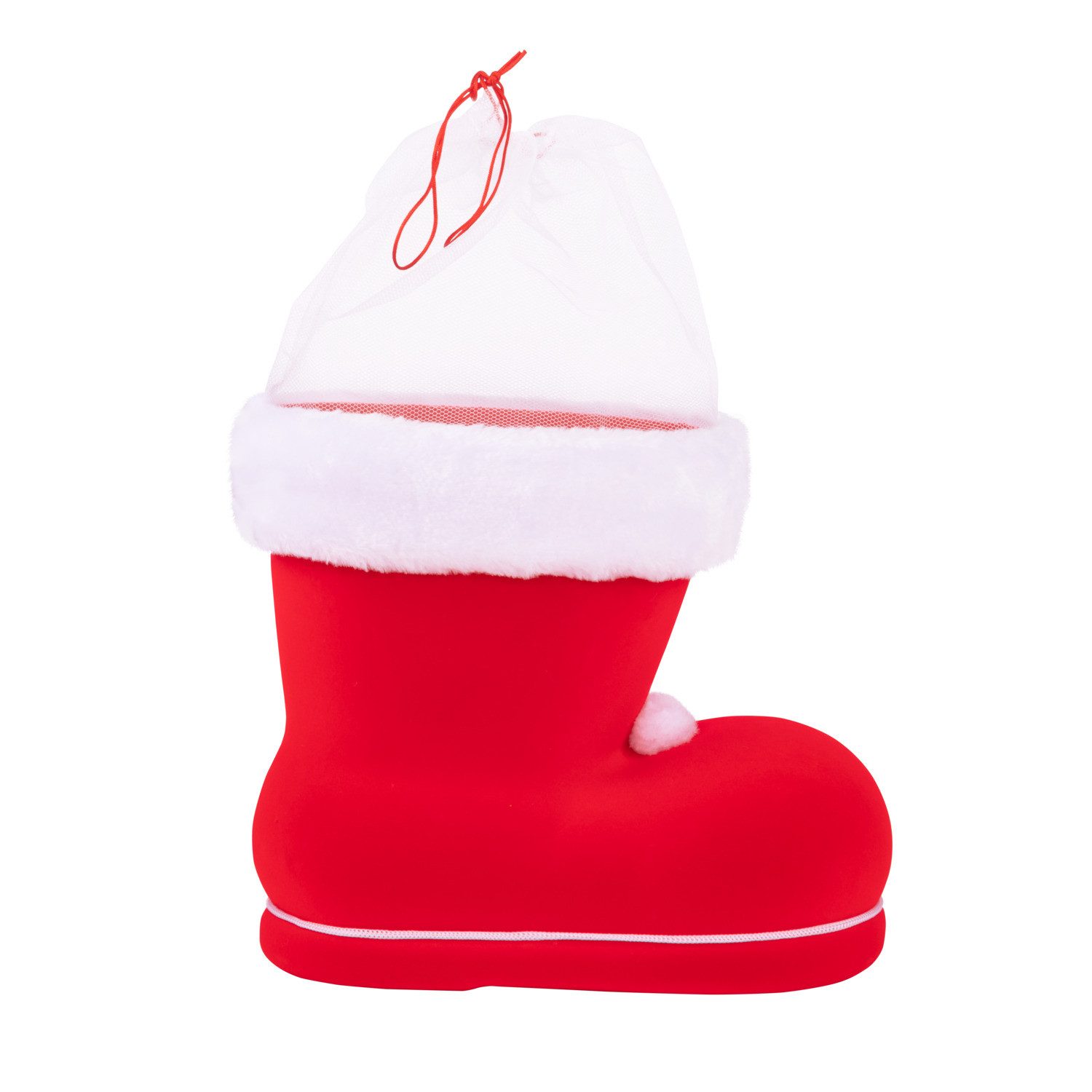 Idena Nikolausstiefel Idena Nikolausstiefel rot beflockt, 10cm