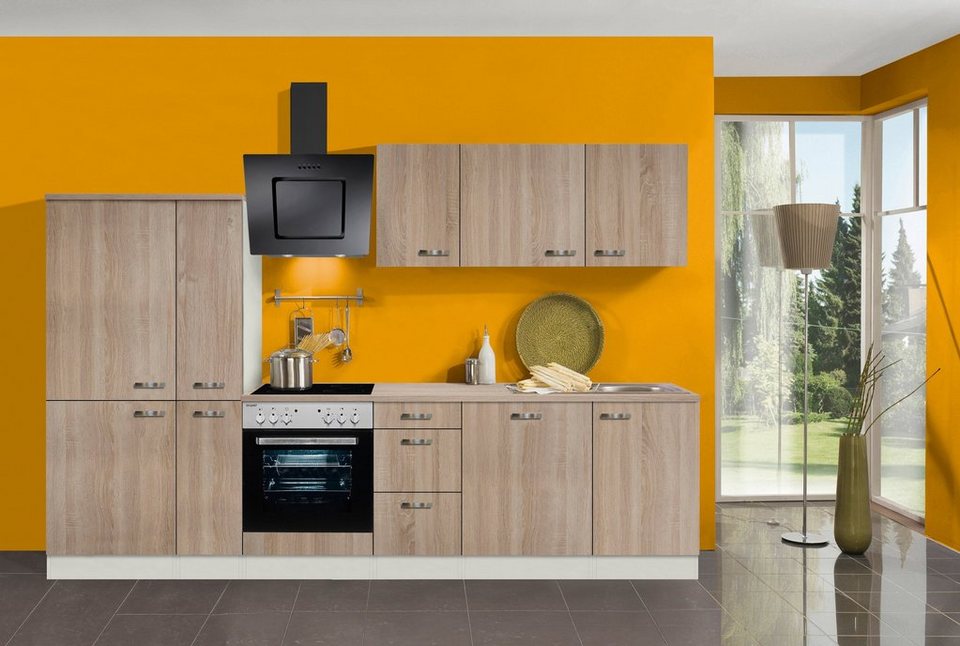 OPTIFIT Küchenzeile Padua, mit E-Geräten, Breite 300 cm, wahlweise mit  Aufbau-Service