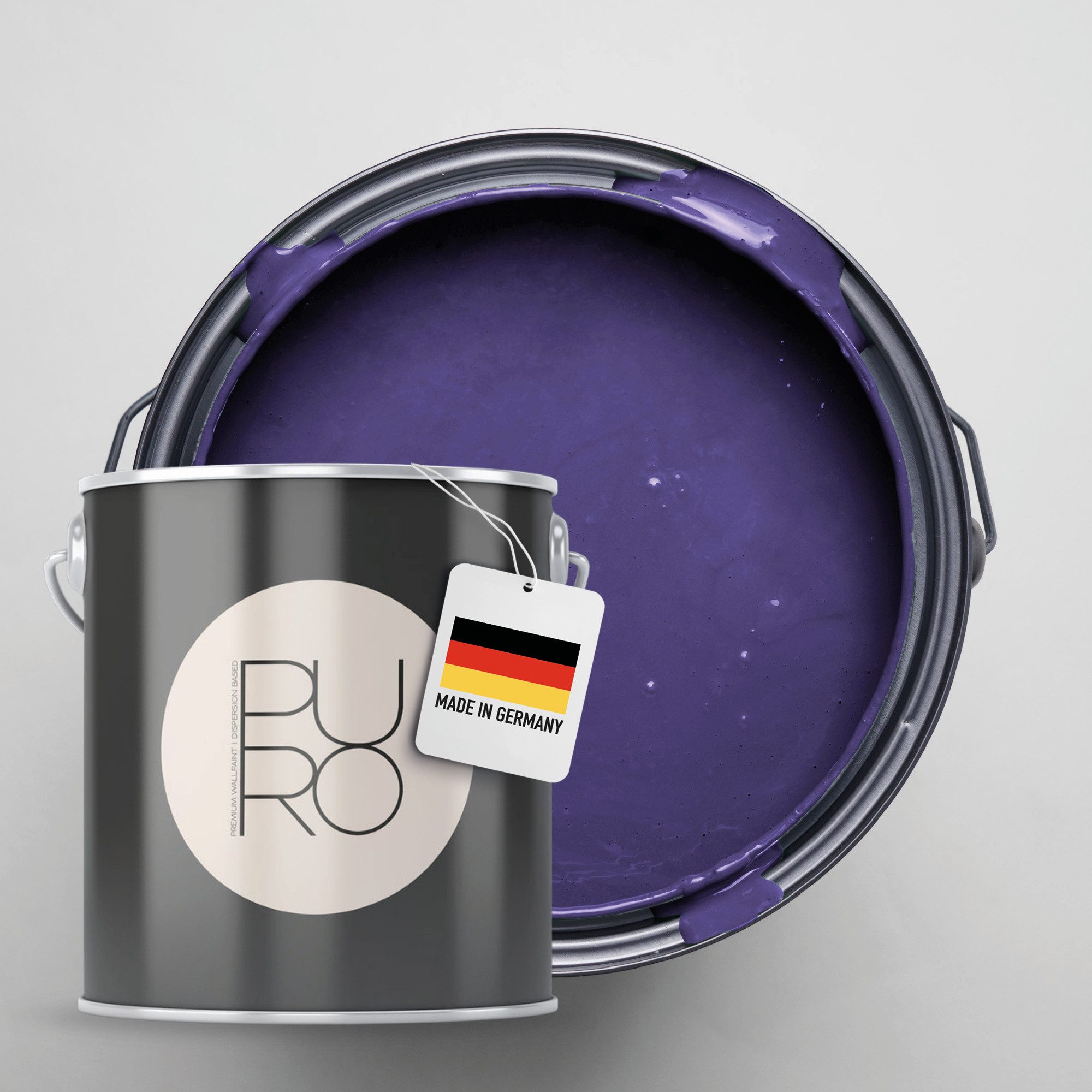 A.S. Création Wandfarbe Premium Innenwandfarbe PURO Tuchmatt simple mauve, ideal für Wohnzimmer, Schlafzimmer, Flur und Küche, Farbwelt Violett