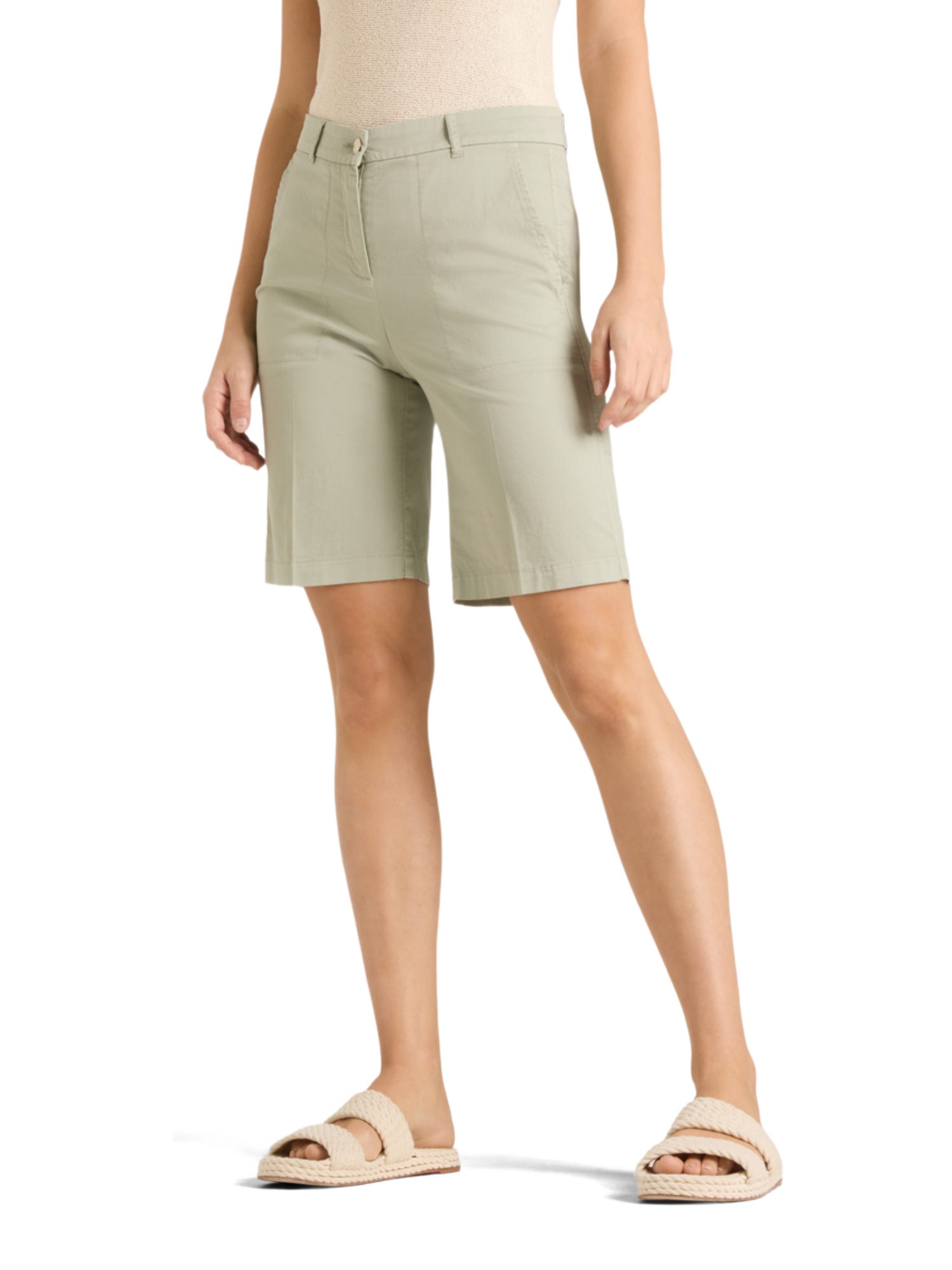 Cambio Stoffhose grün,Casual,Baumwolle,Unifarben,Regular Fit
