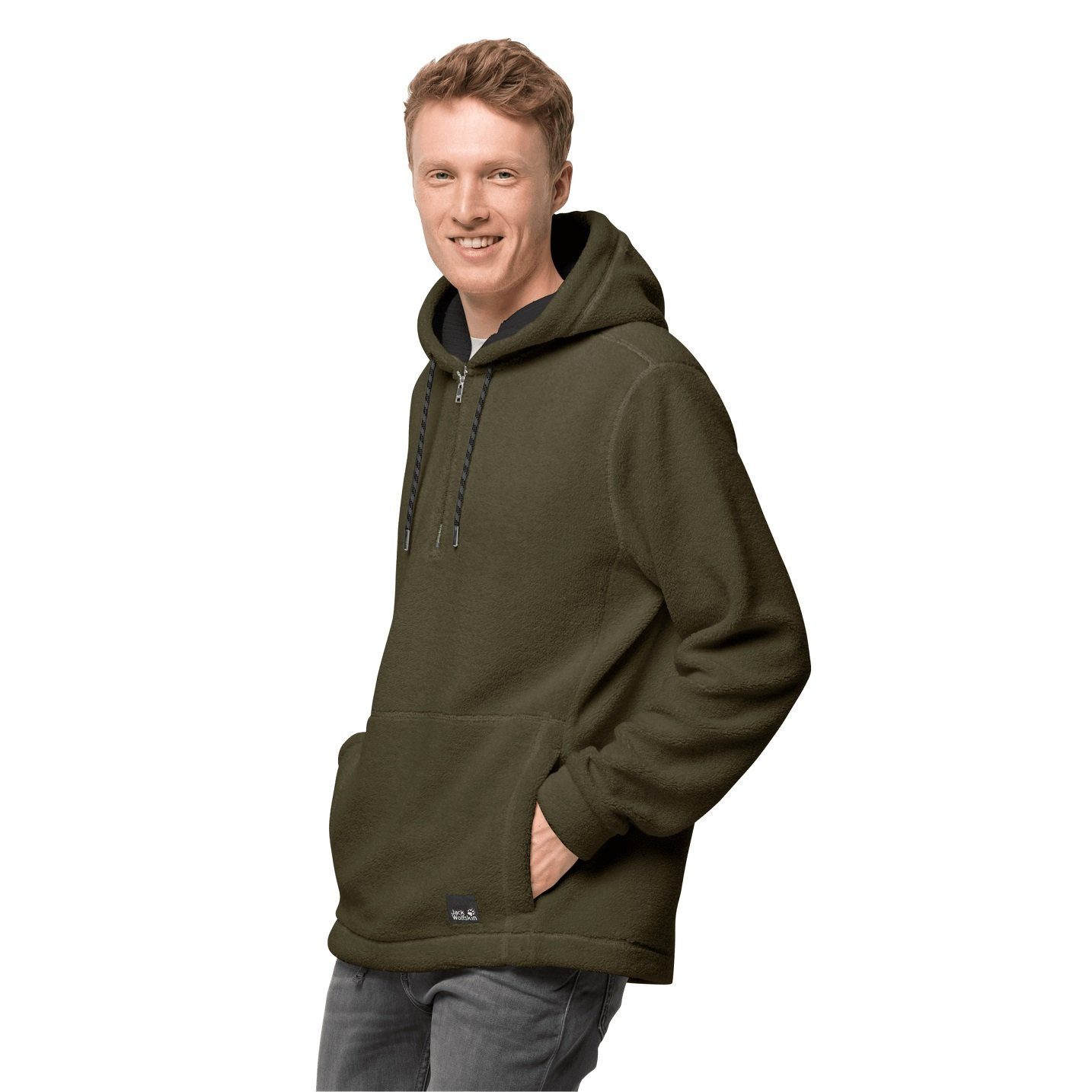 Jack Wolfskin Kapuzenpullover Fleecehoodie Nature Life Halfzip - aus weiche günstig online kaufen