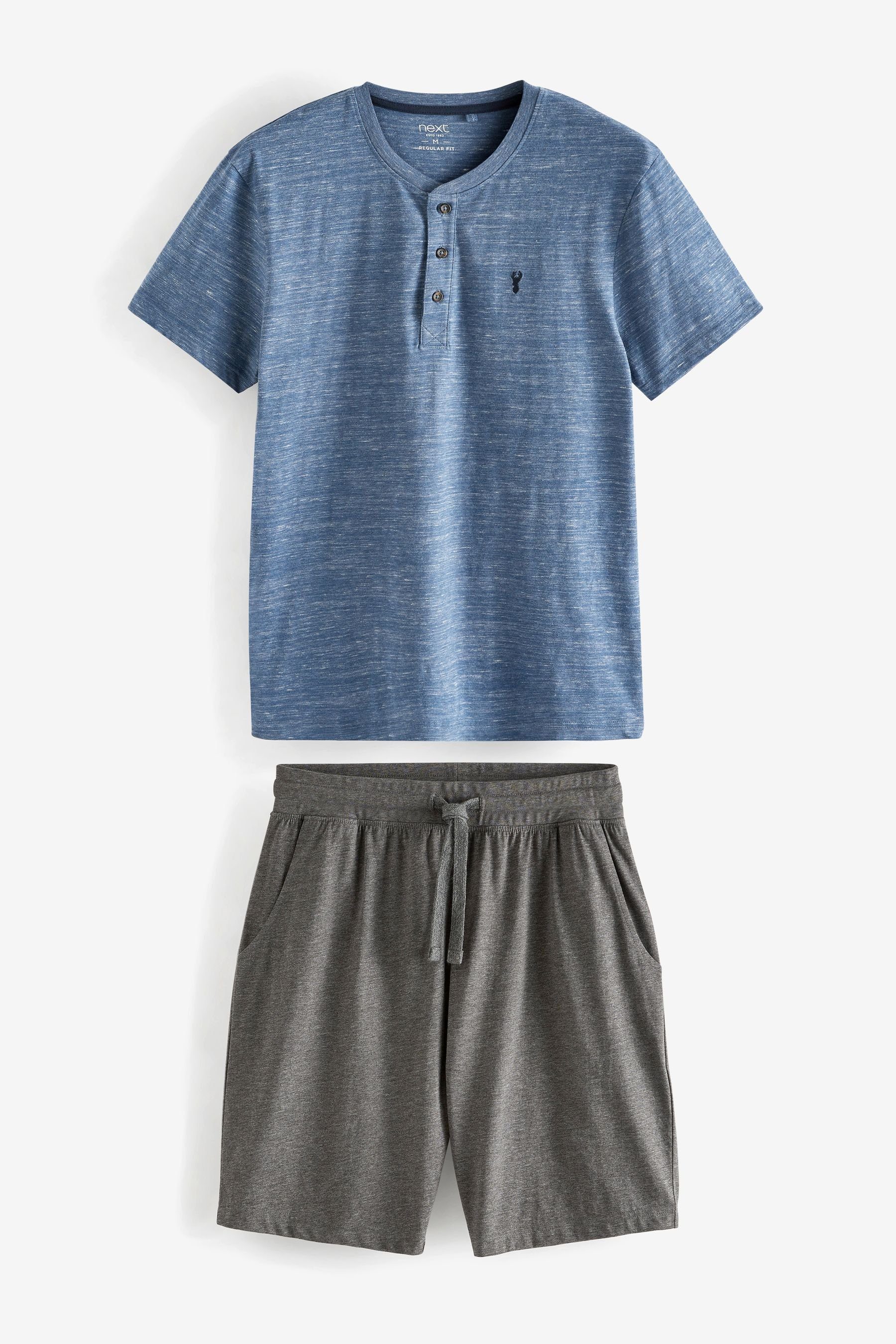 Next Pyjama (2 tlg) Blue/Grey Grandad