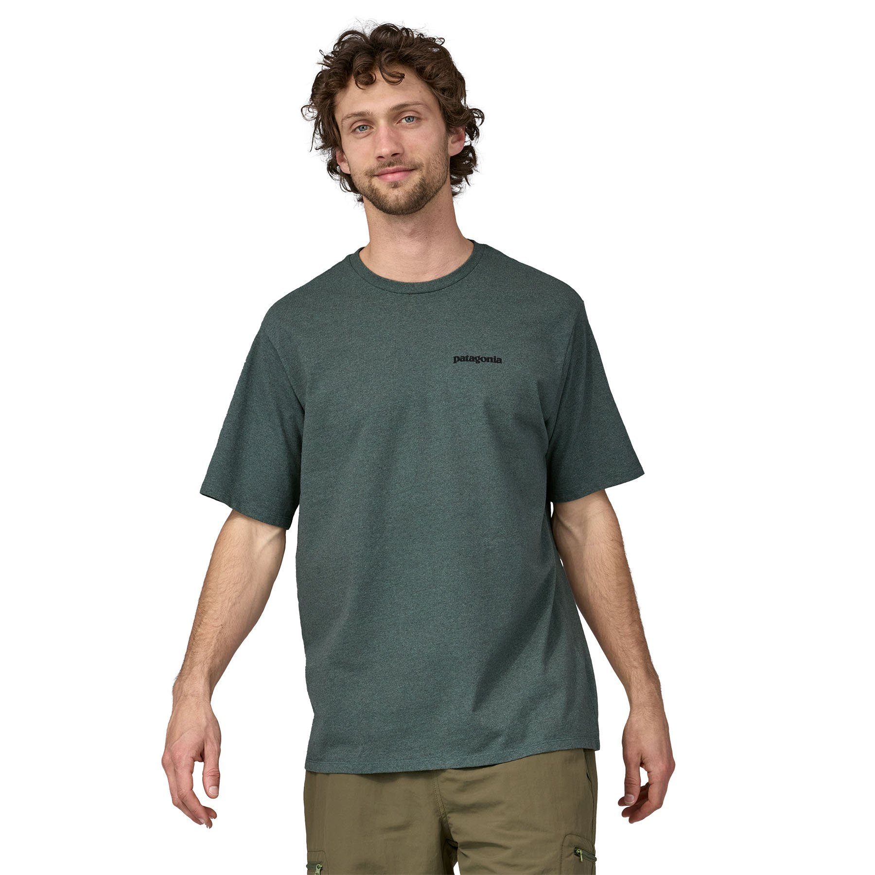 Patagonia T-Shirt Patagonia Herren T-Shirt P-6 Logo Responsibili-Tee Adult nouveau green