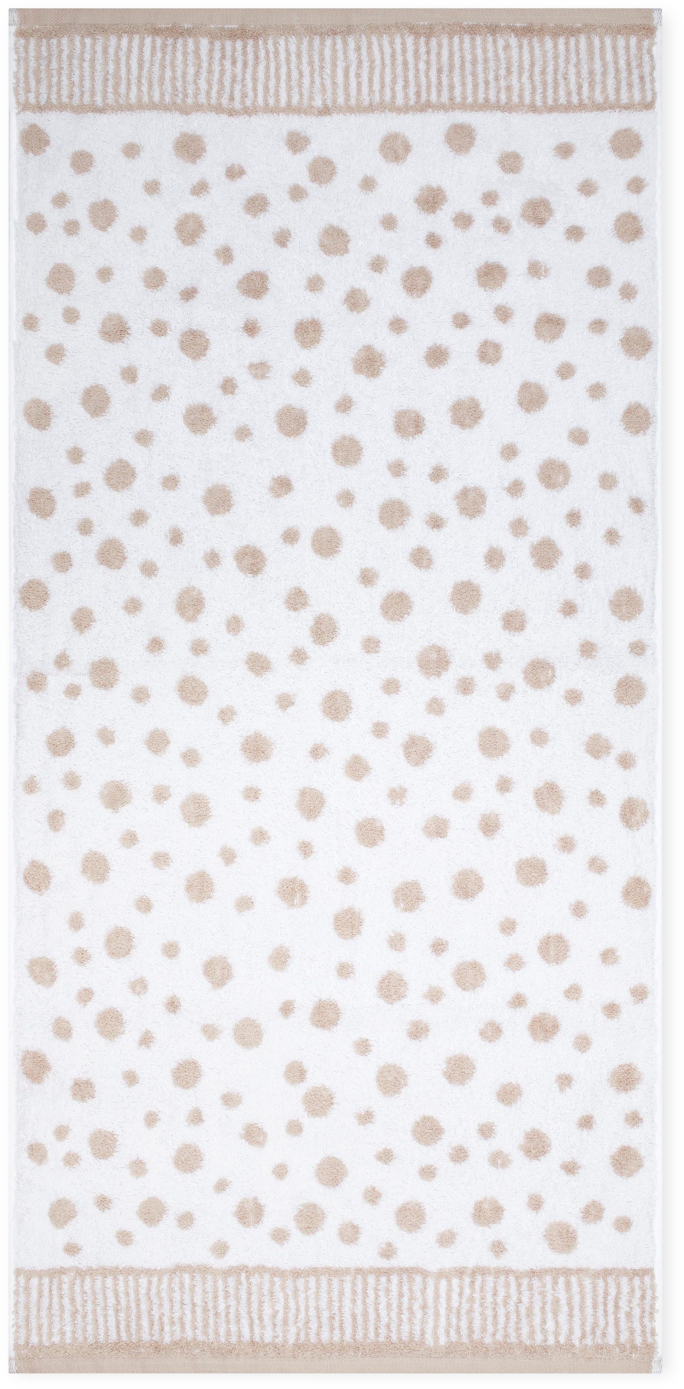 ROSS Duschtuch Punkte, allover, Frottier (Packung, 1-St), aus feinster Baumwolle