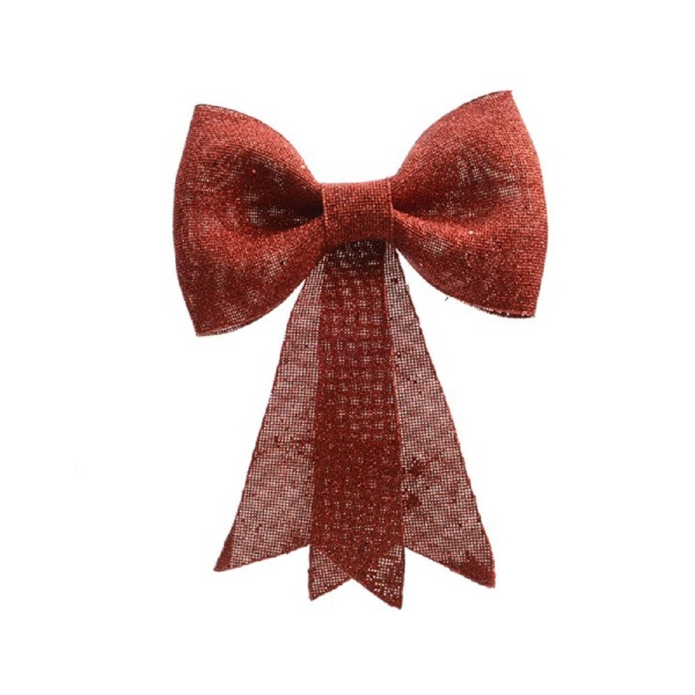 Kaemingk Hängedekoration Schleife Hochzeit Dekoration Kunststoff Glitter rot 30 cm