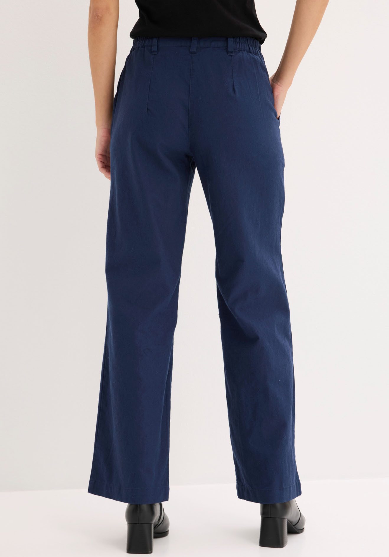 bonprix Leinenhose aus Leinen-Baumwoll-Mix, Loose Fit, komfortable Leibhöhe