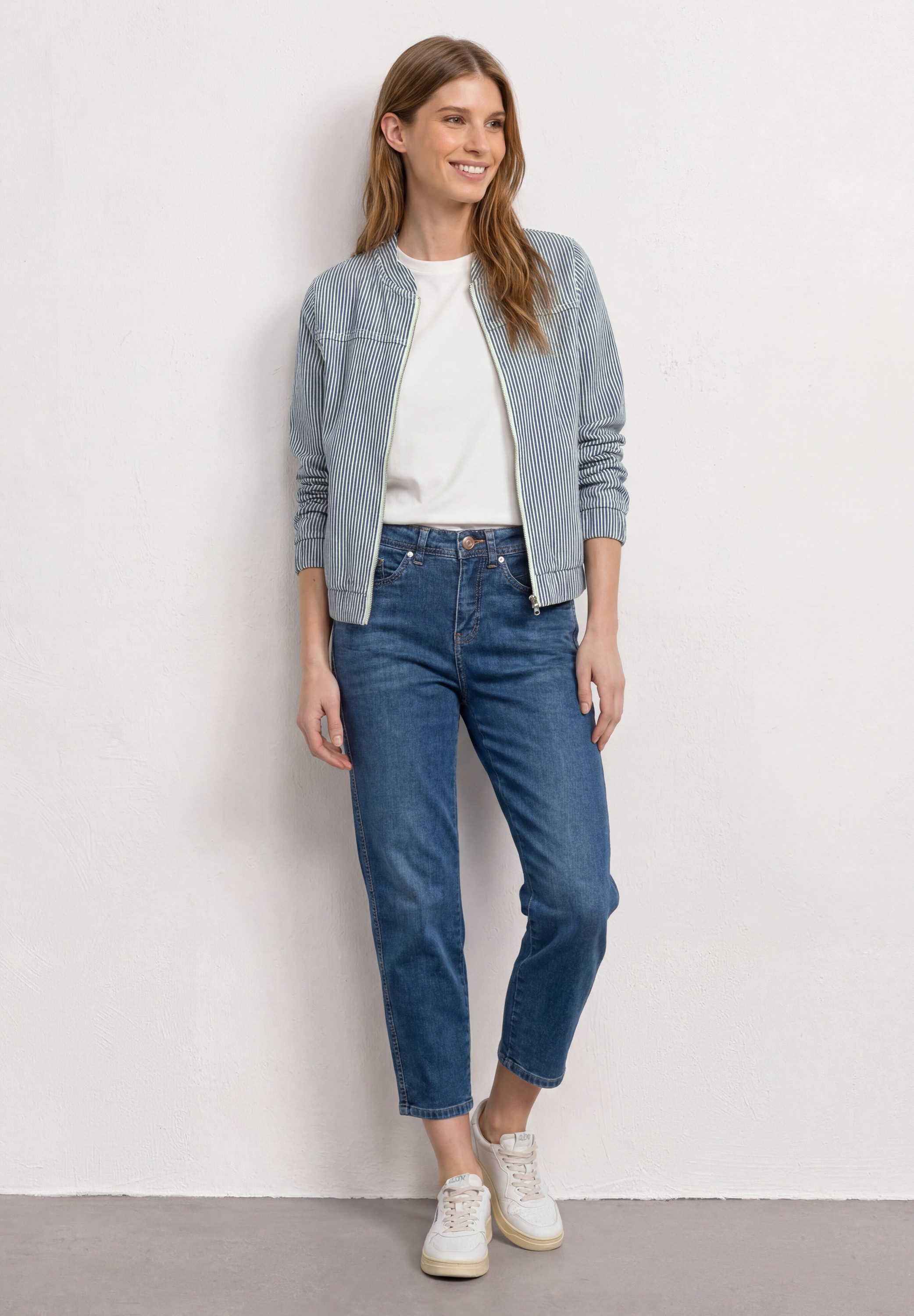 STREET ONE Jeansjacke im Streifen-Design