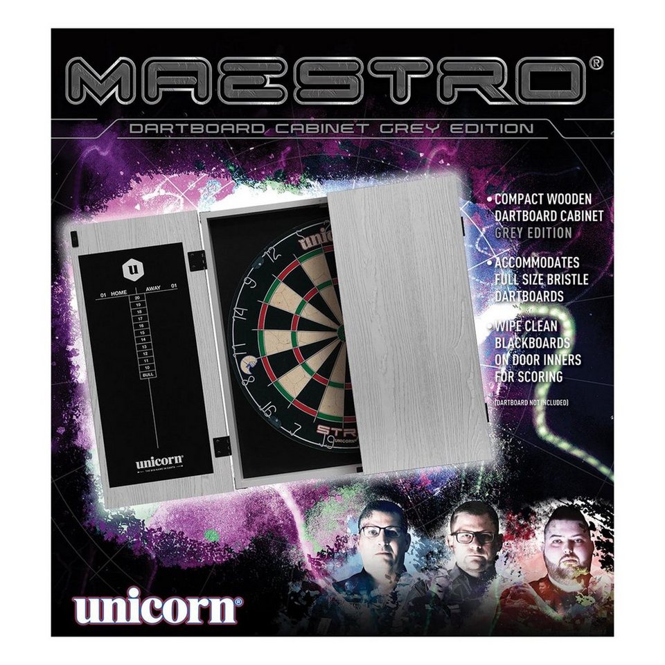 unicorn Dartscheibe Maestro Grey Dartboard Cabinet, Dartboard Dart Board  Scheibe Darts