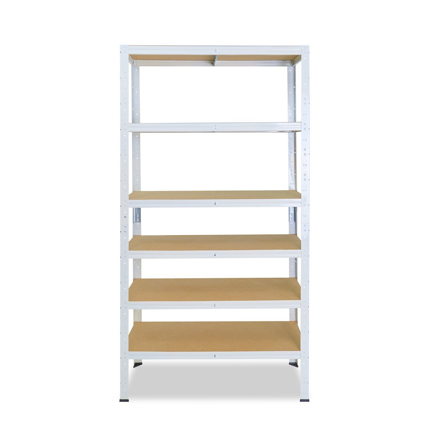 mit 145kg oder mit 6 shelfplaza Kellerregal, Metall HOME, 200x75x40cm Werkstattregal als Lagerregal, Tragkraft weiß, Schwerlastregal Metallregal Böden, Garagenregal, Steckregal