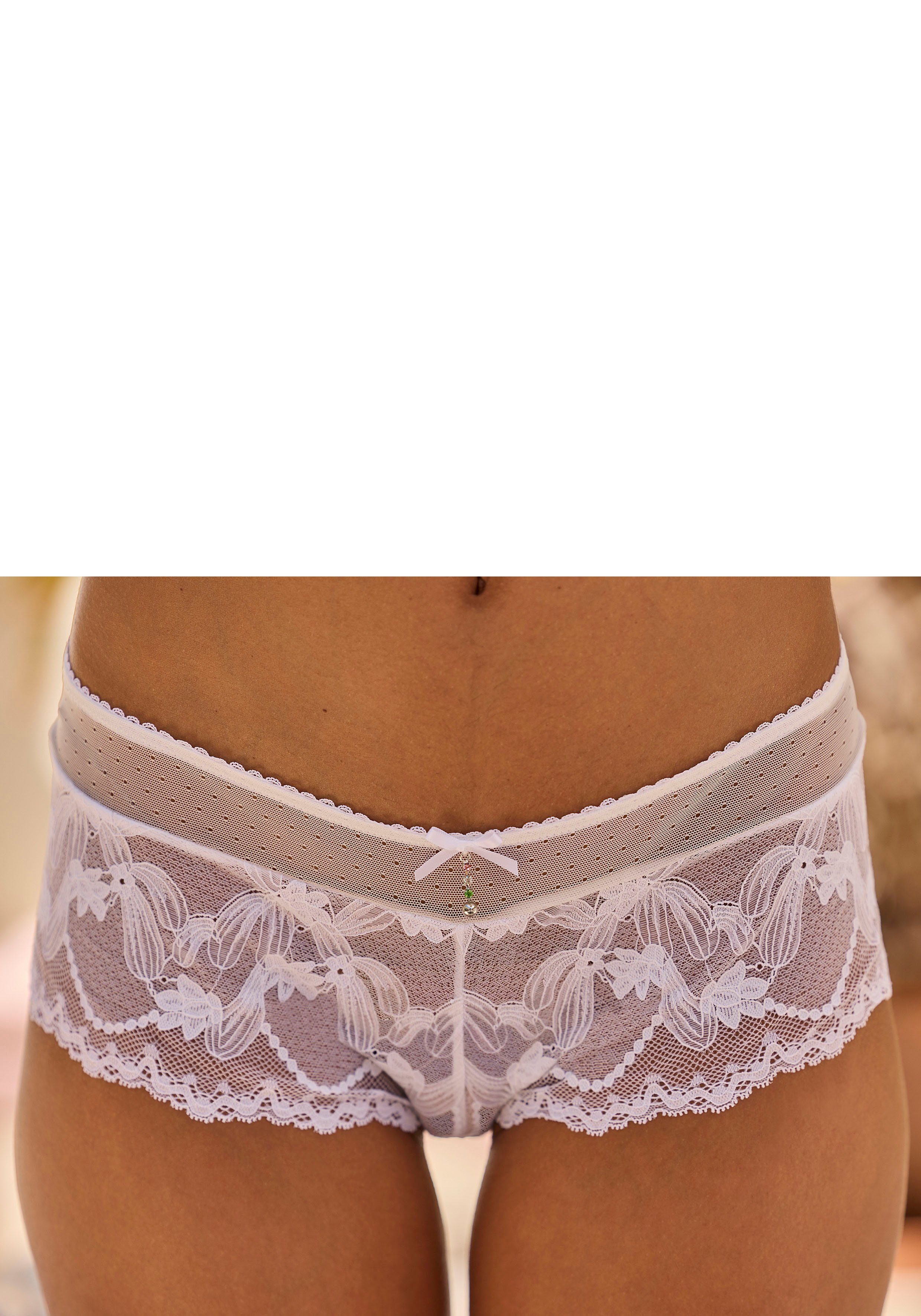 LASCANA Panty Dalia aus feiner Spitze weiß