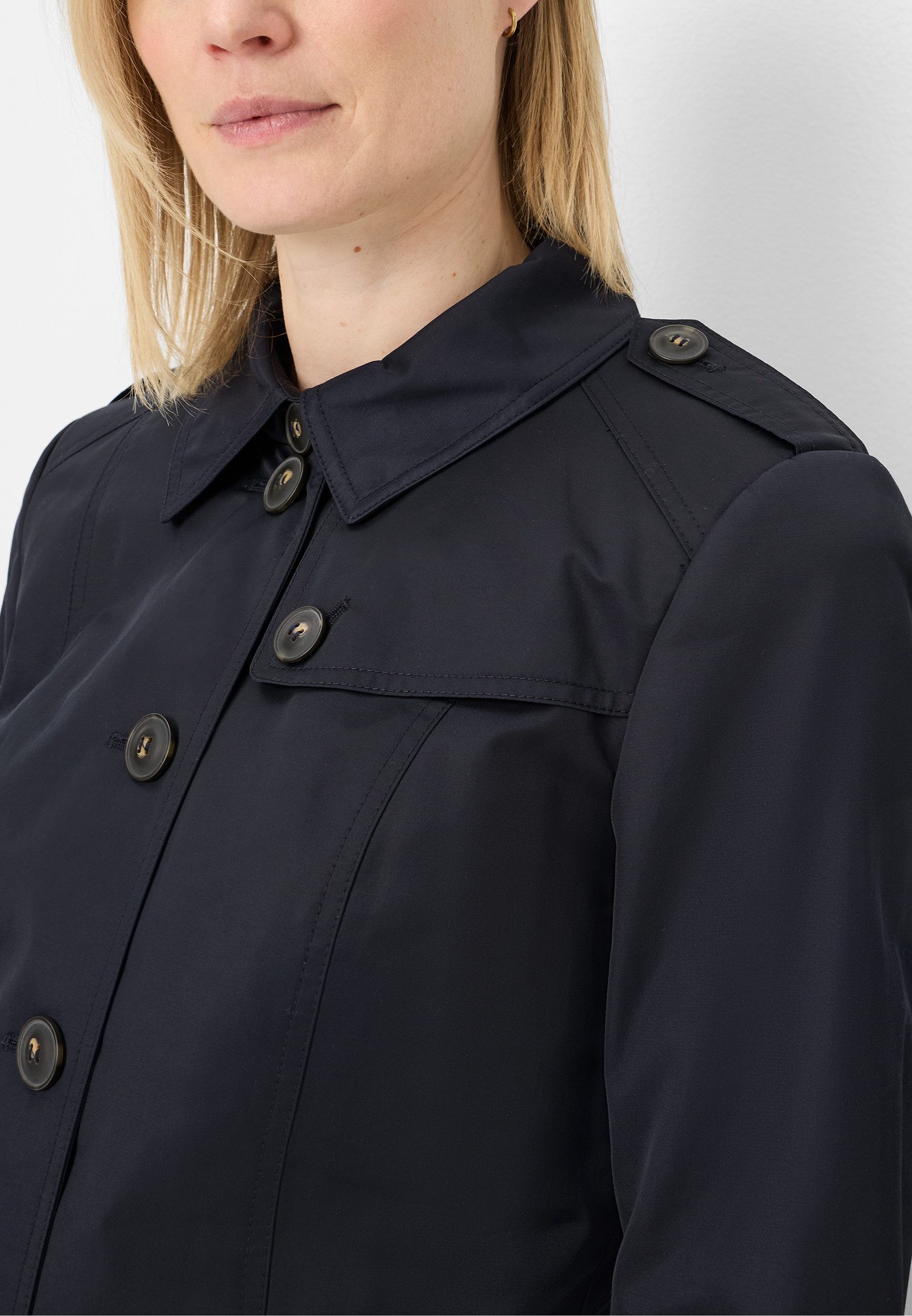 Fuchs Schmitt Kurzmantel Lightweight Cotton, Regular Fit, Schulterklappen