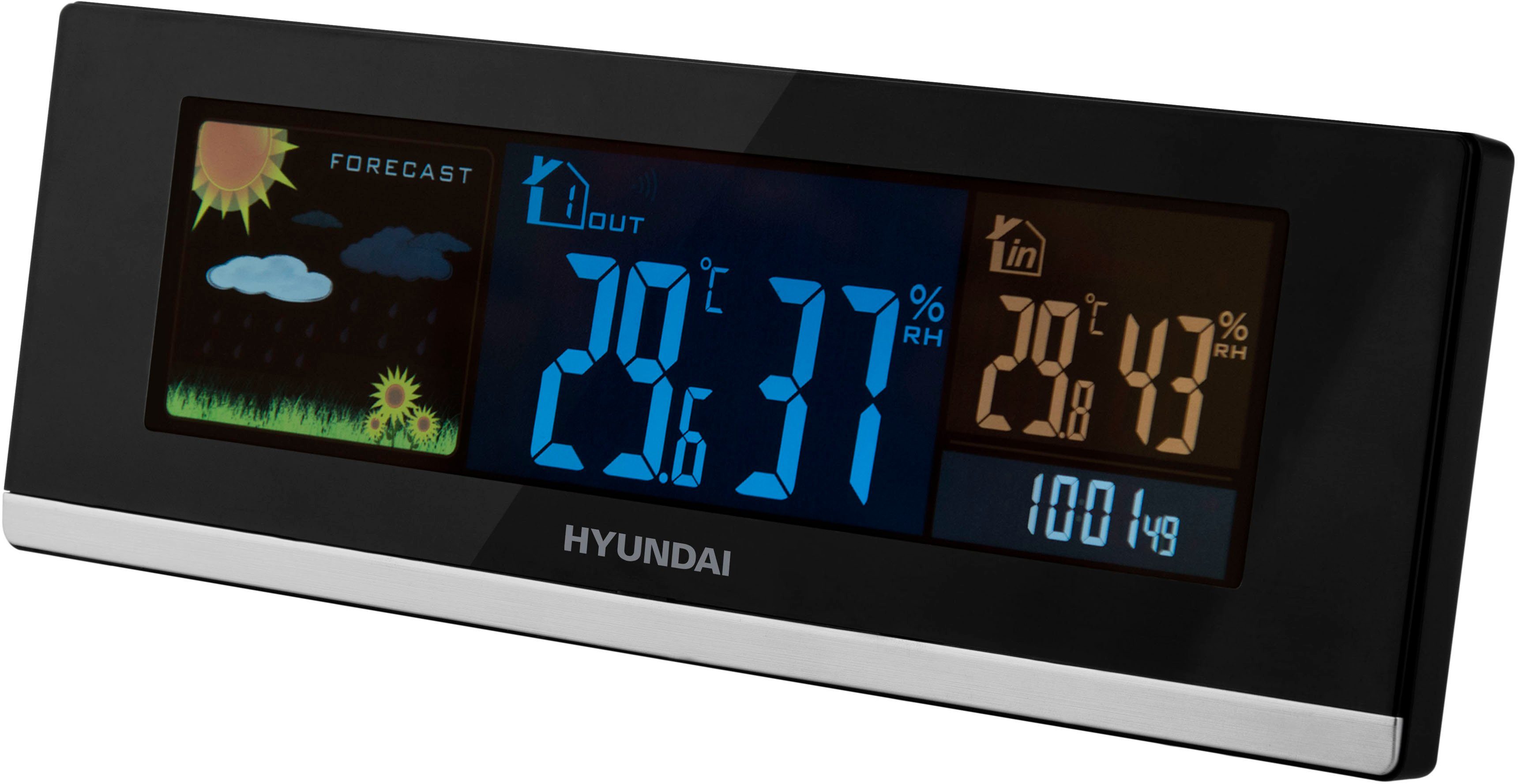 2468 Wetterstation Hyundai Außensensor, (mit WS farbiges Display) Hyundai