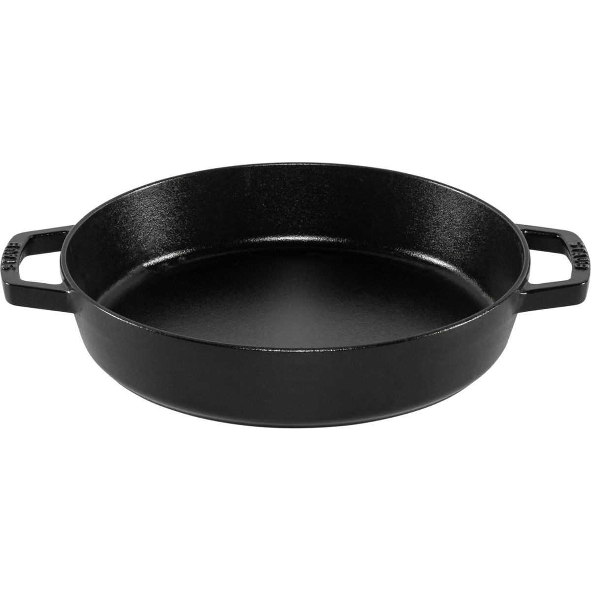 Staub Kochtopf Bratpfanne mit 2 Griffen 26 cm seidenmattschwarz