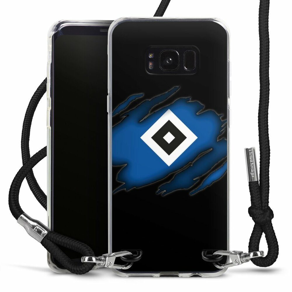 DeinDesign Handyhülle Hamburger SV HSV Offizielles Lizenzprodukt HSV Scratch, Samsung Galaxy S8 Plus Handykette Hülle mit Band Case zum Umhängen
