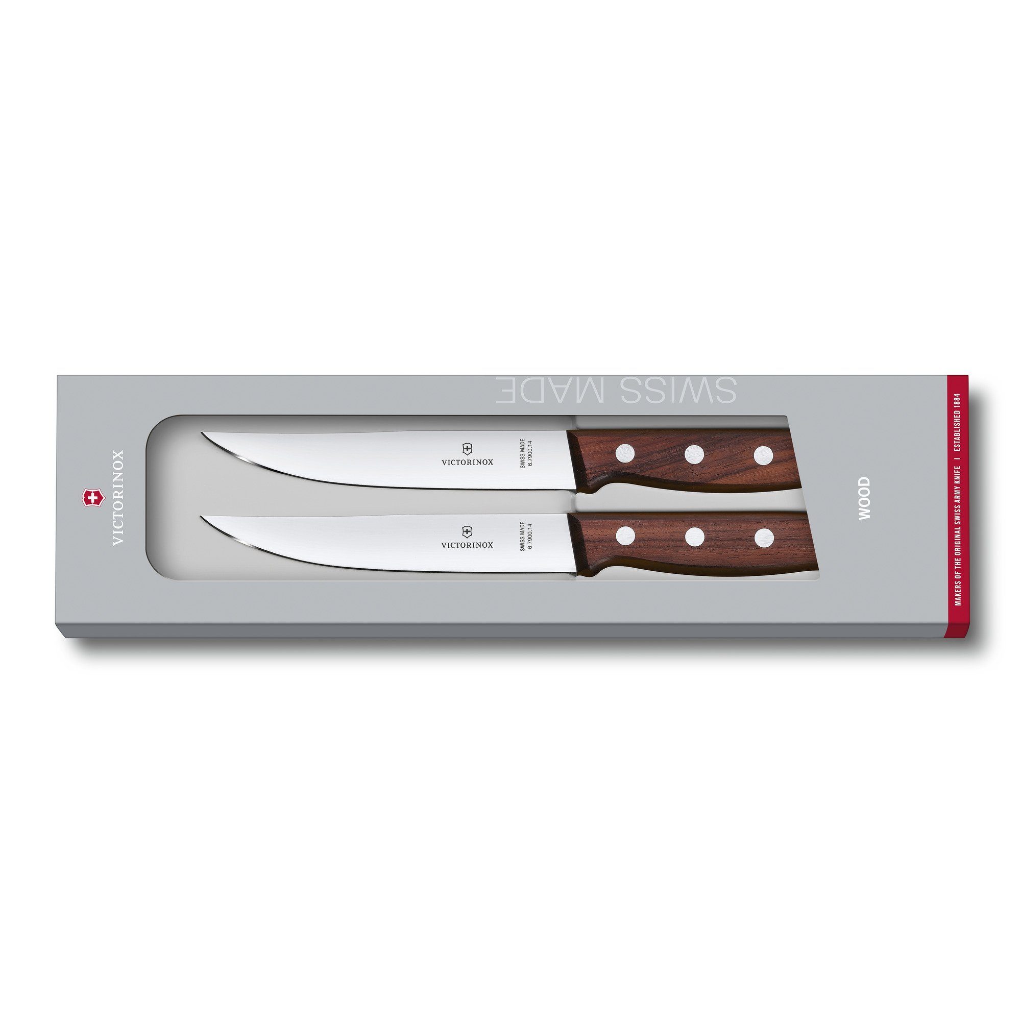 Victorinox Messer-Set Wood Steakmesser-Set, 2-teilig