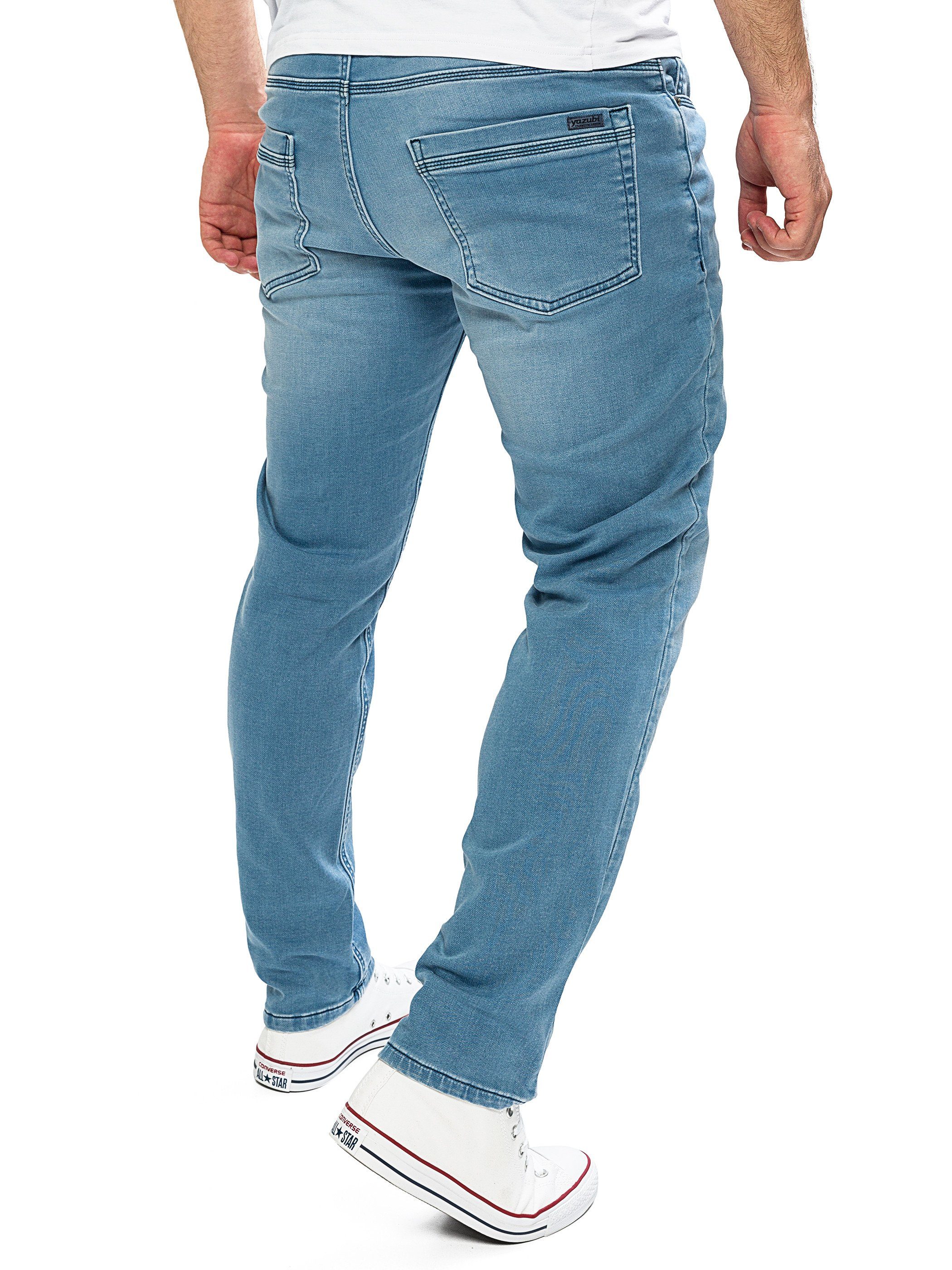 Yazubi Slim-fit-Jeans Herren Sweathose in Jeansoptik Erik Schmale Jeans, mit Stretch-Anteil – Bild 4 von 5