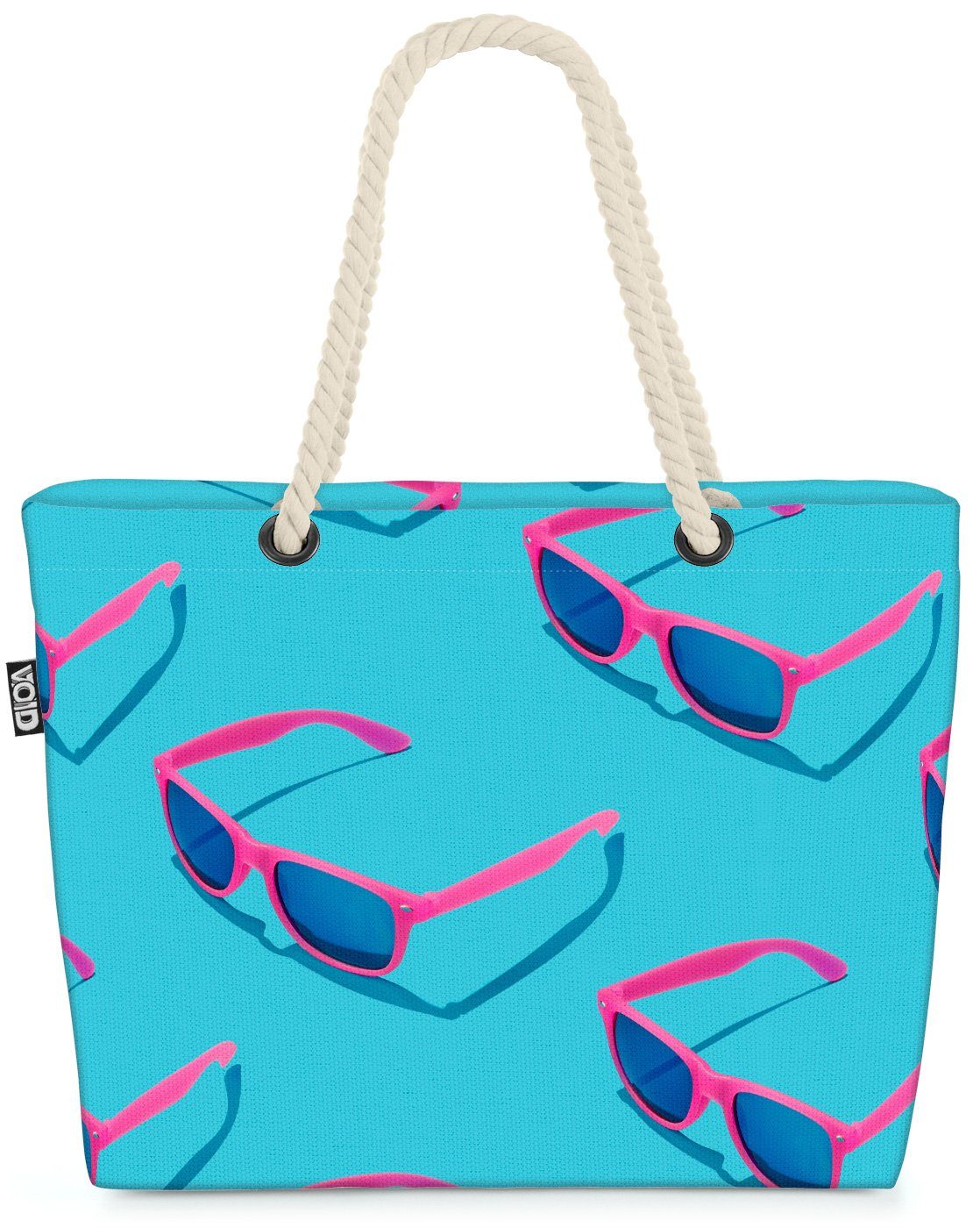 VOID Strandtasche (1-tlg), Pinke Sonnenbrillen Brille Strand Sonne Bag Sommer Beach Beach Pool Muster