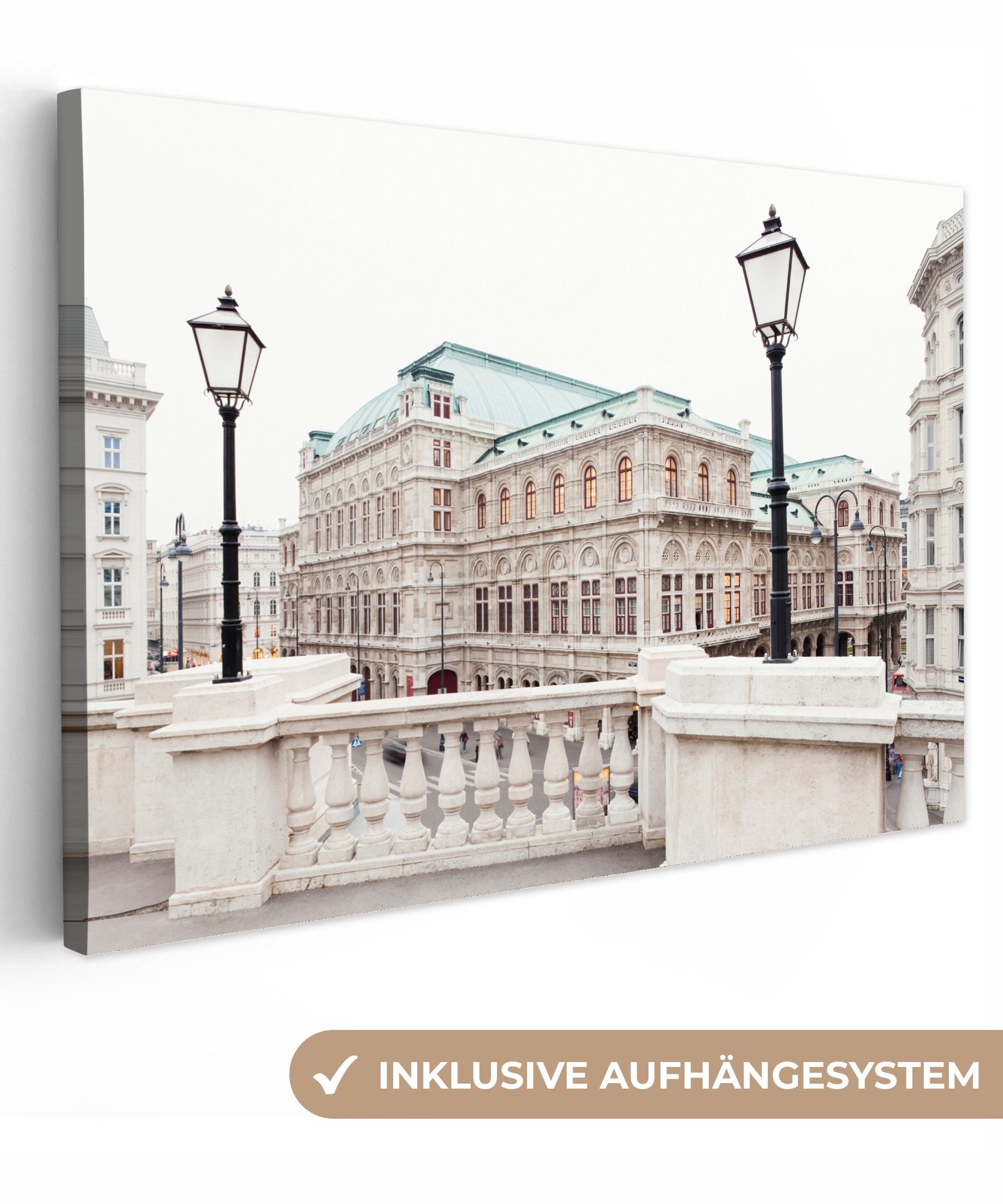 OneMillionCanvasses® Leinwandbild Wien - Oper - Österreich, Fotodruck (1 St günstig online kaufen