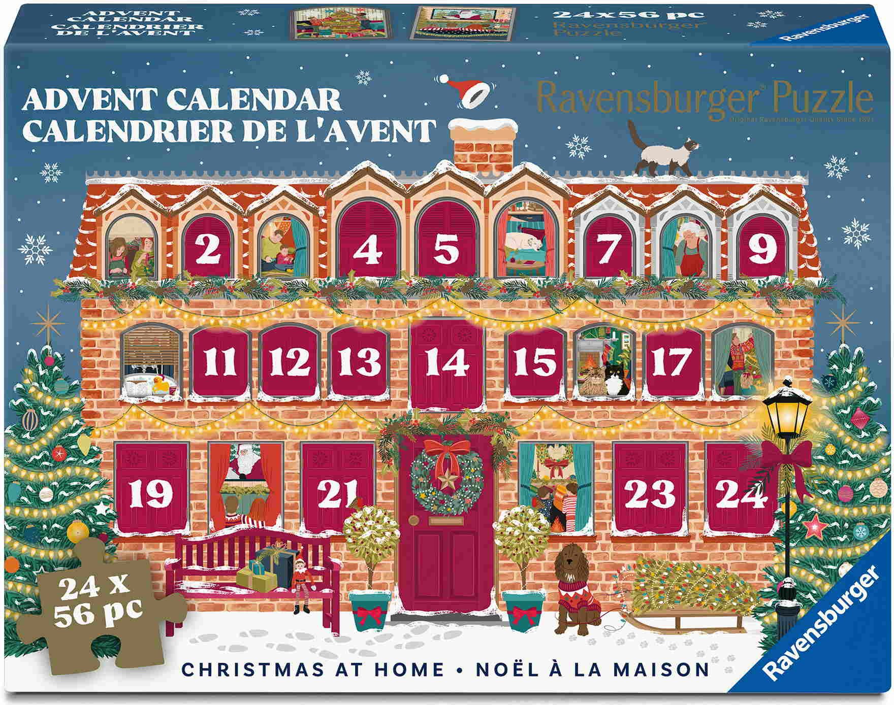 Ravensburger Spielzeug-Adventskalender Puzzle Adventskalender 24x56 Teile Puzzle-Adventskalender 12002014