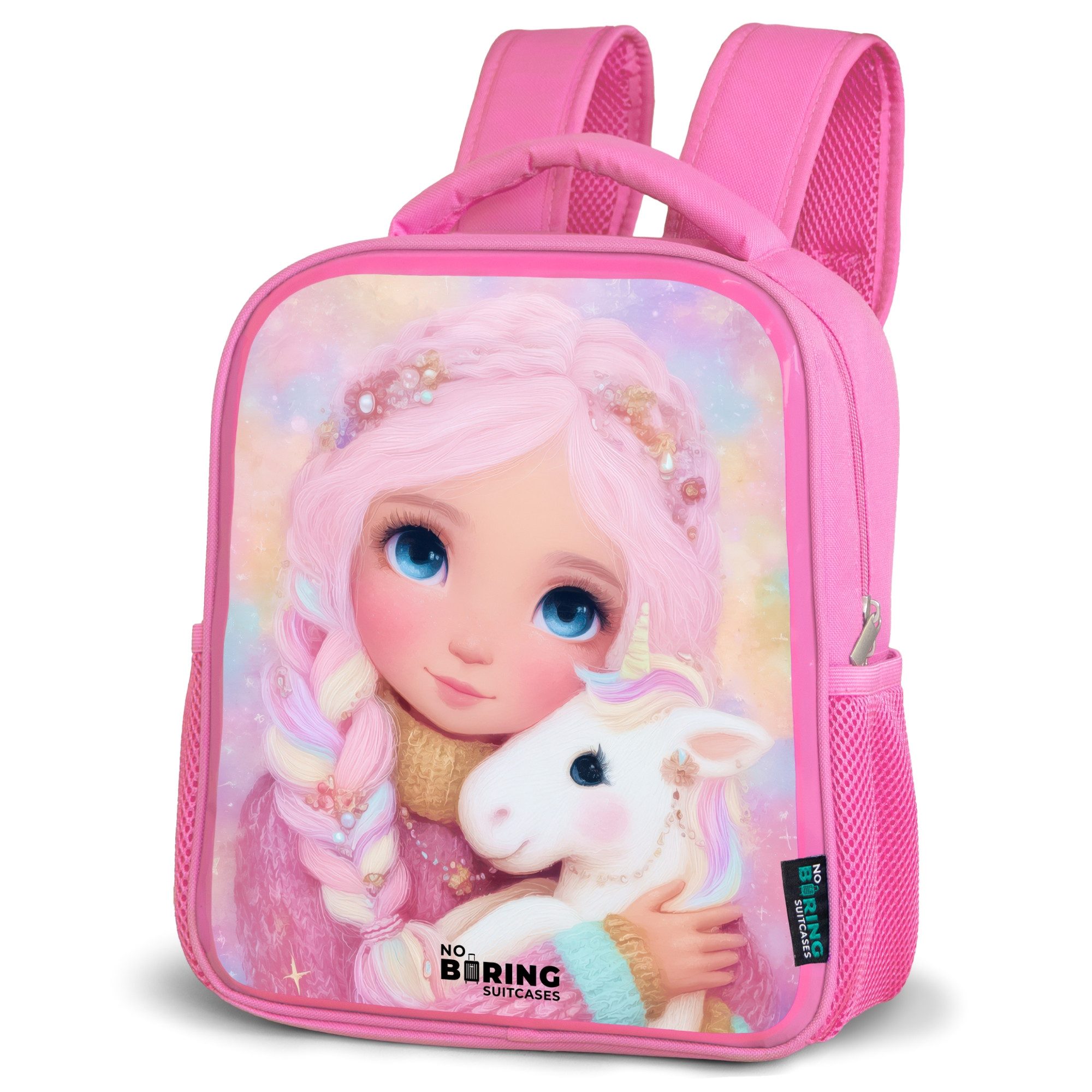 NoBoringSuitcases.com© Rucksack Mädchen - Einhorn - Rosa, Kinderrucksack, Schulrucksack, Freizeitrucksack, Mädchen, Kindergarten