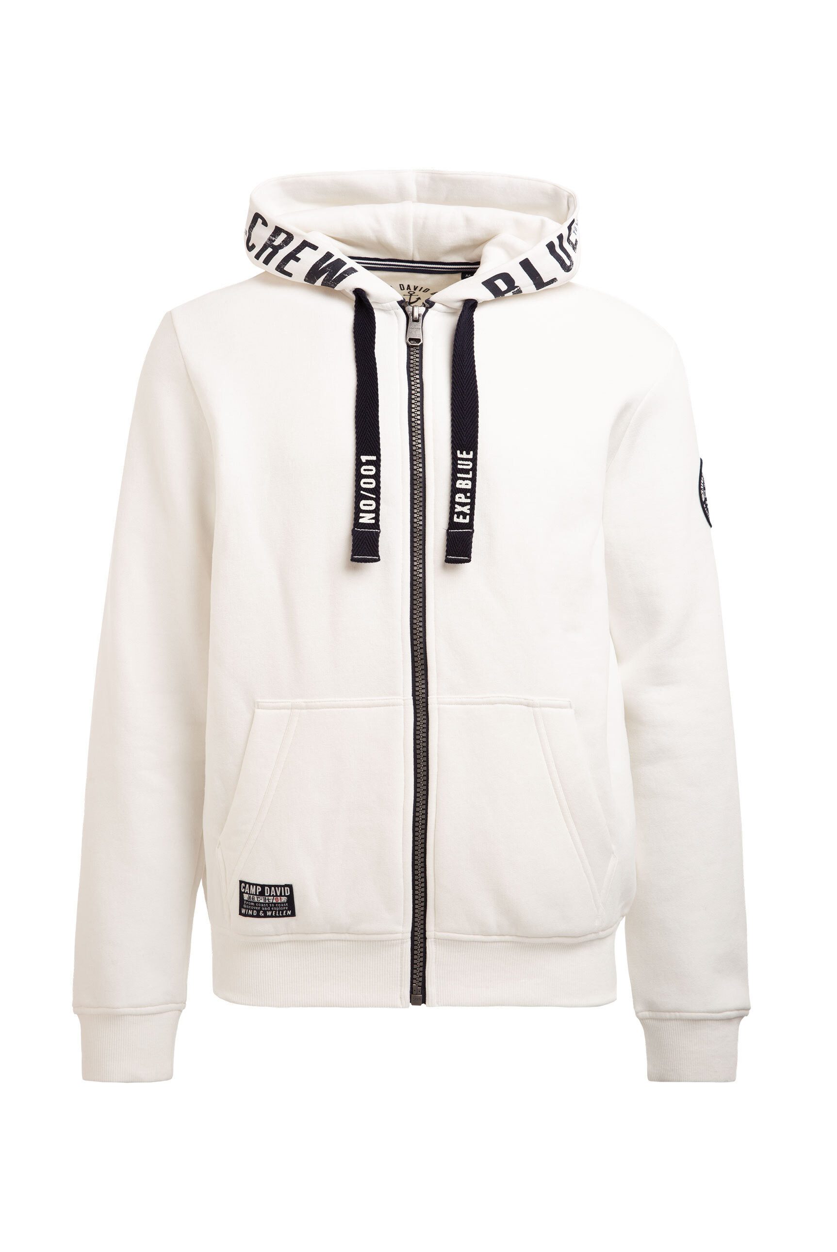 CAMP DAVID Kapuzensweatjacke mit Baumwolle günstig online kaufen
