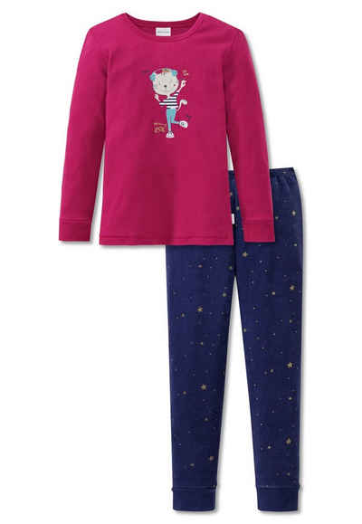 SCHIESSER Mädchen Pyjama lang 100% Baumwolle 98 104 116 128 Schlafanzug 