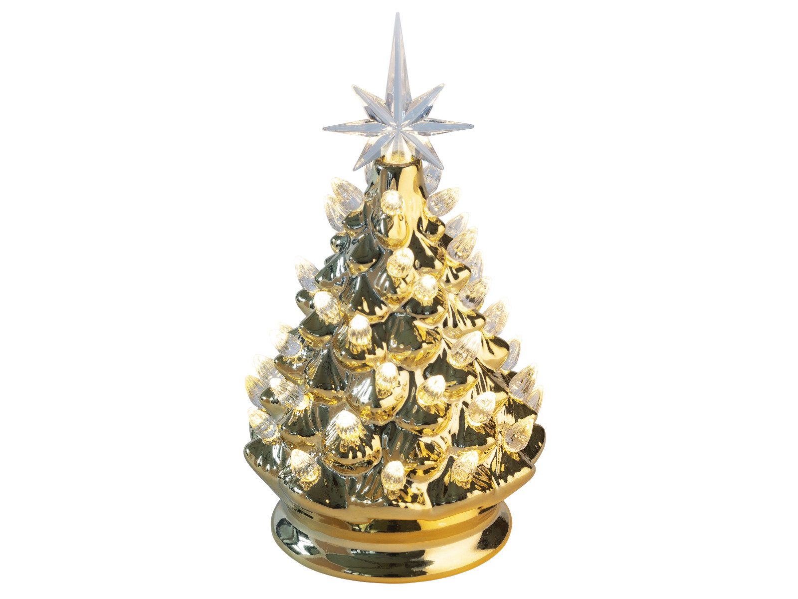 Giftcompany LED-Dekofigur Luce Weihnachtsbaum mit LED gold 24cm