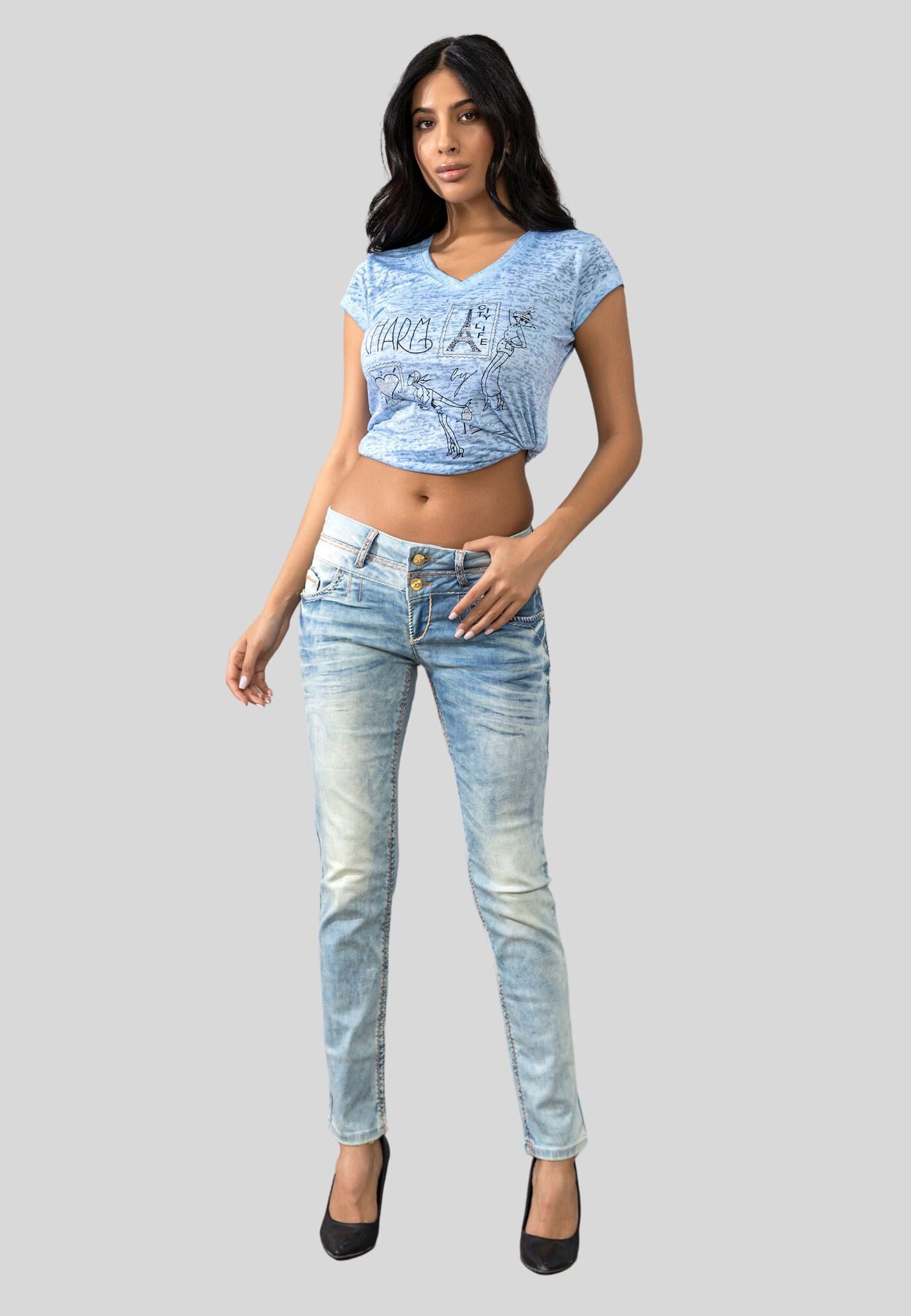 Cipo & Baxx Skinny-fit-Jeans Jeans im washed Look