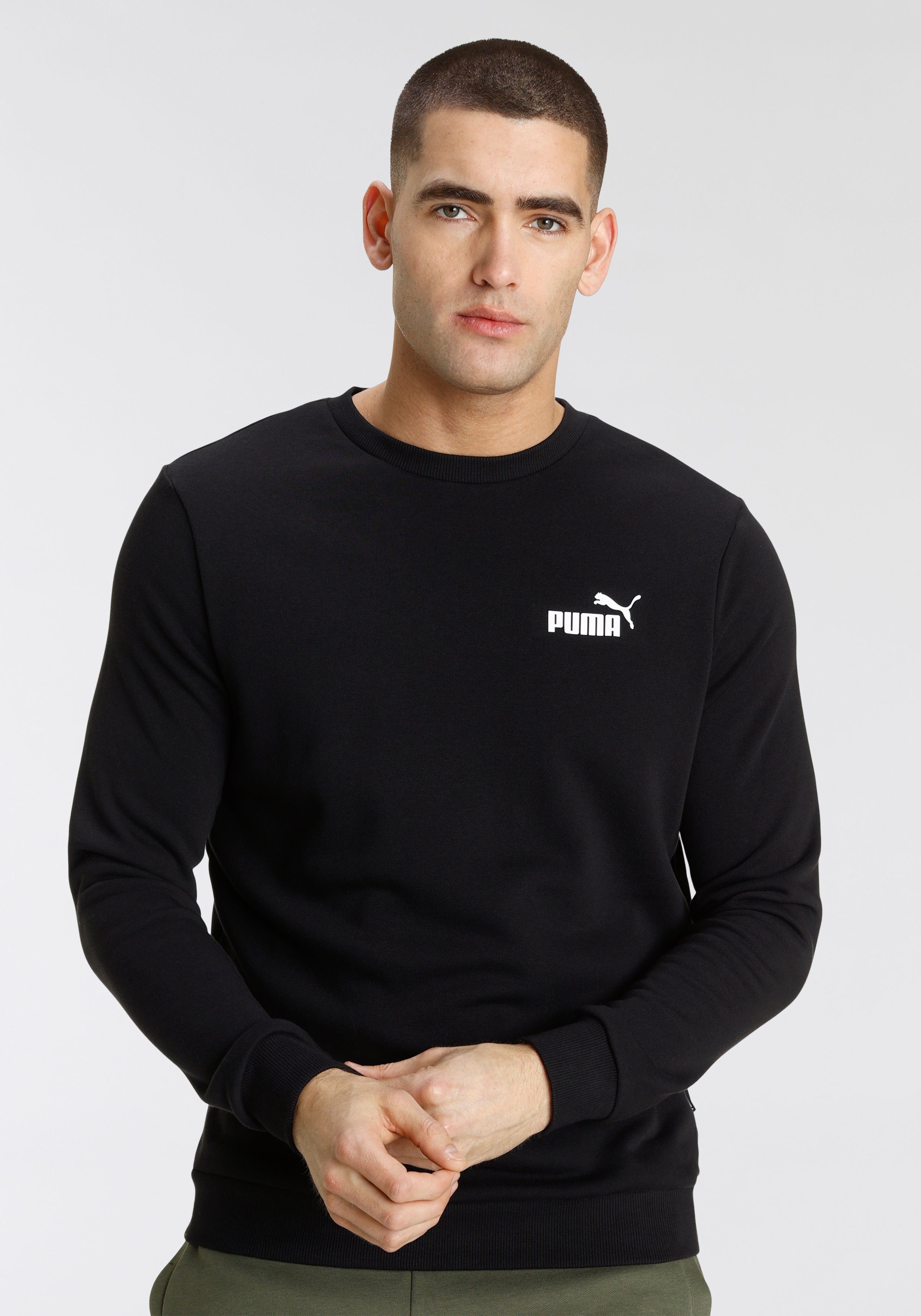 PUMA Kapuzensweatshirt ESS SMALL LOGO CREW TR Black | Sweatshirts