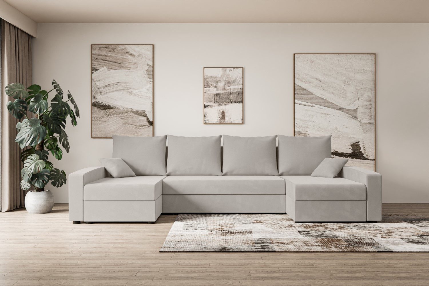ALTDECOR Wohnlandschaft ALESIA-U, Couch mit Schlaffunktion, günstig online kaufen