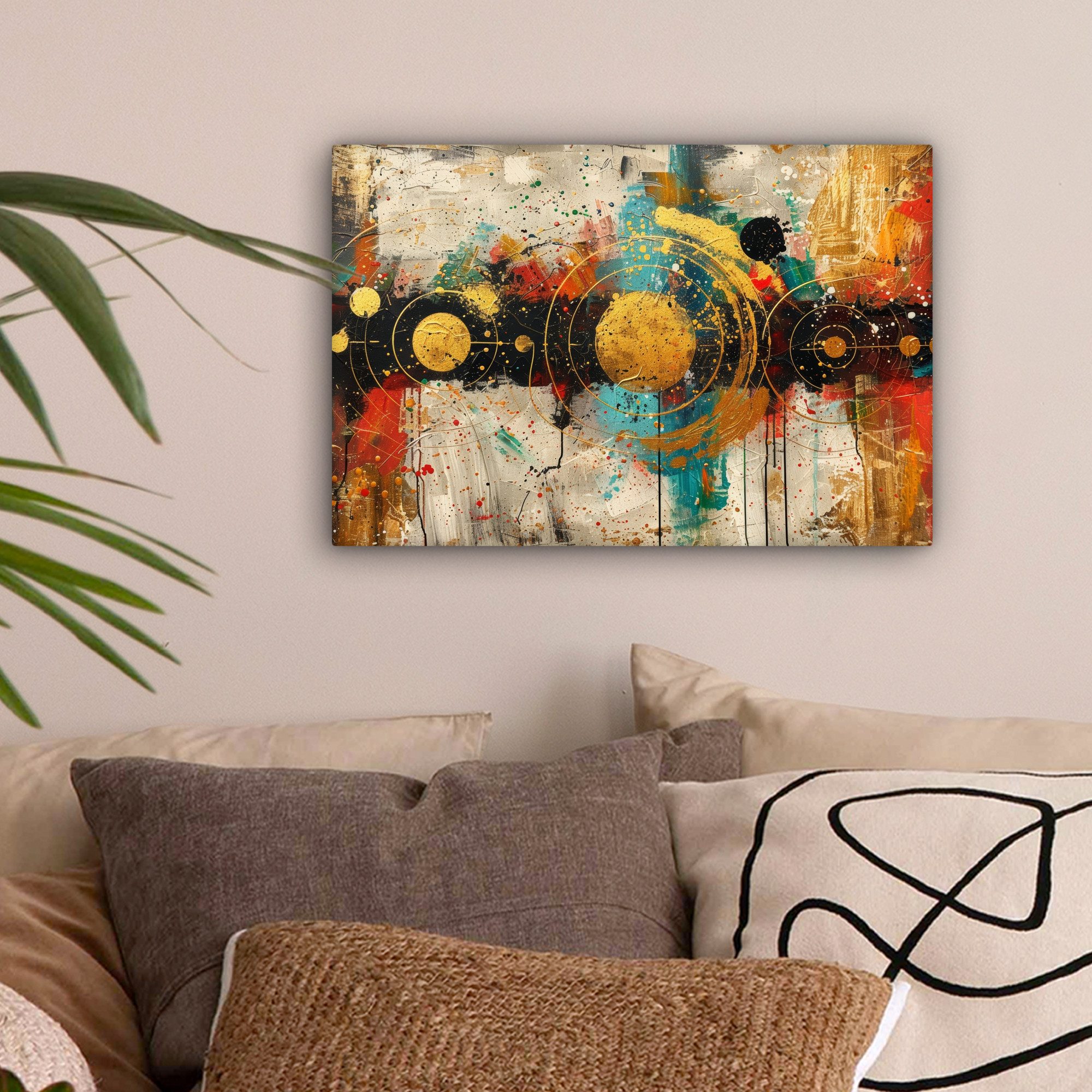 OneMillionCanvasses® Leinwandbild Kunst - Abstrakt - Ästhetisch - Gold, Fot günstig online kaufen