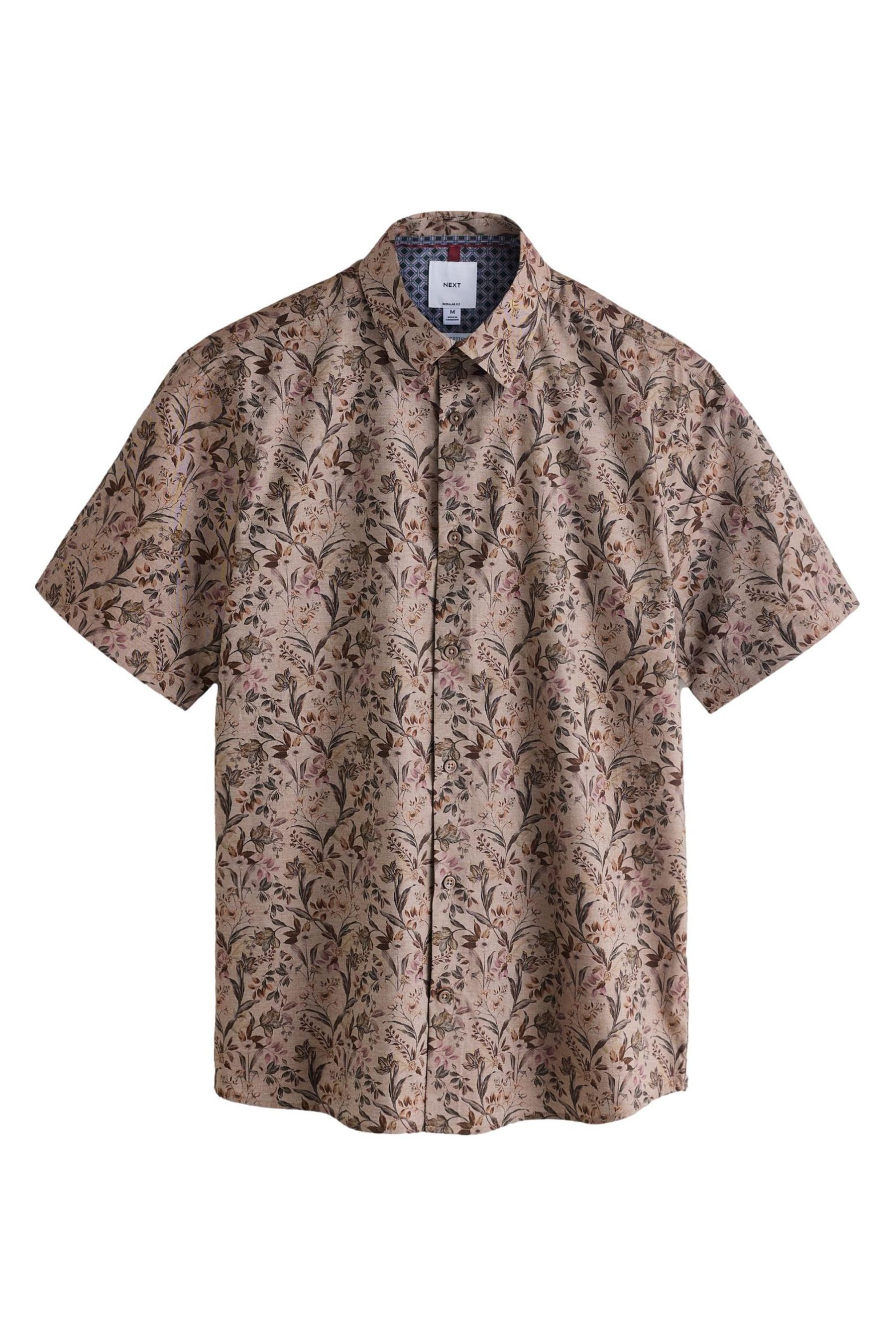 Next Kurzarmhemd Regular Fit Kurzarmhemd mit Print aus Baumwolle (1-tlg)