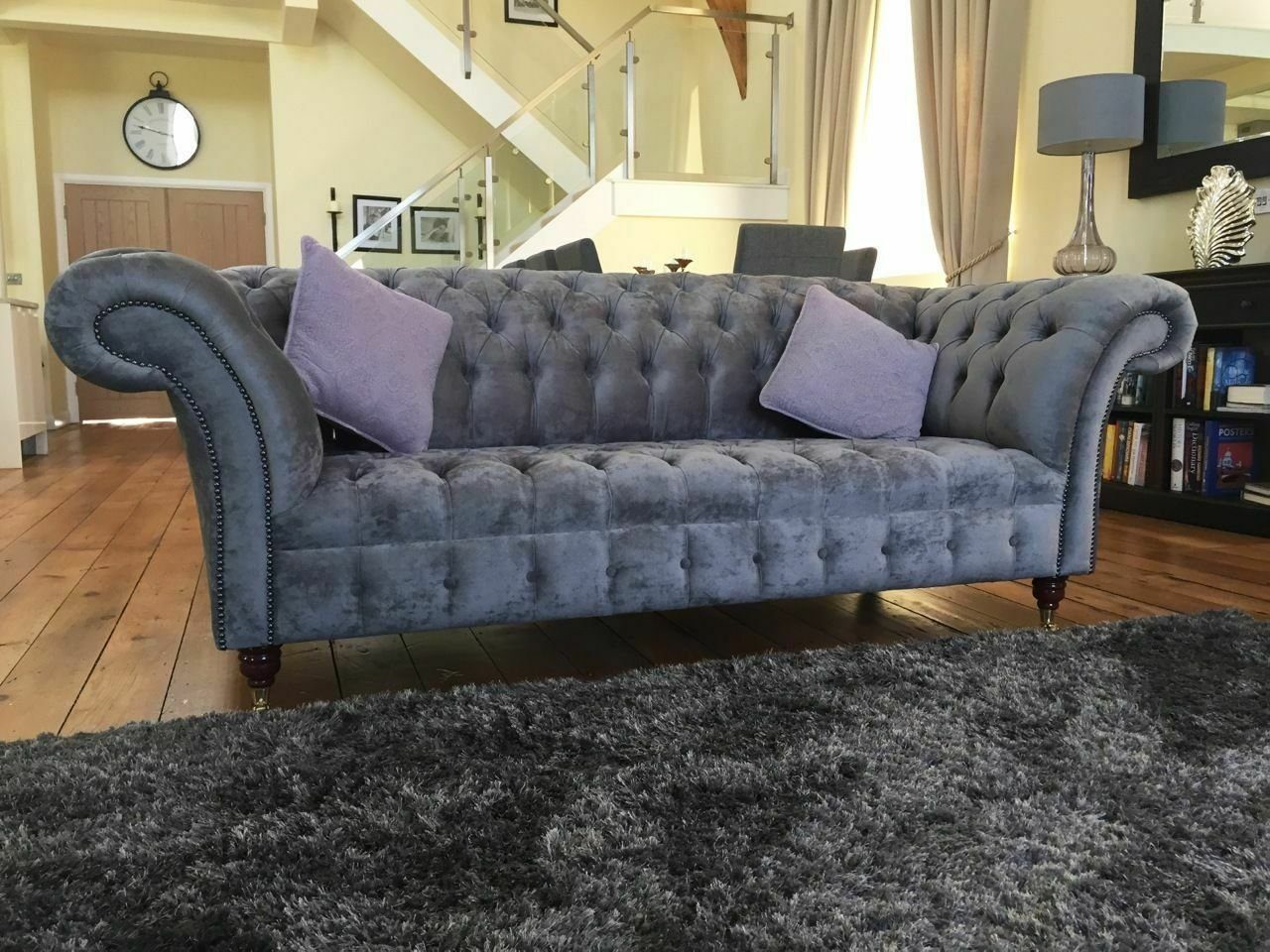 JVmoebel Chesterfield-Sofa Luxus Chesterfield Dreisitzer Couch 3-er Polstermöbel Design Neu, Made in Europe