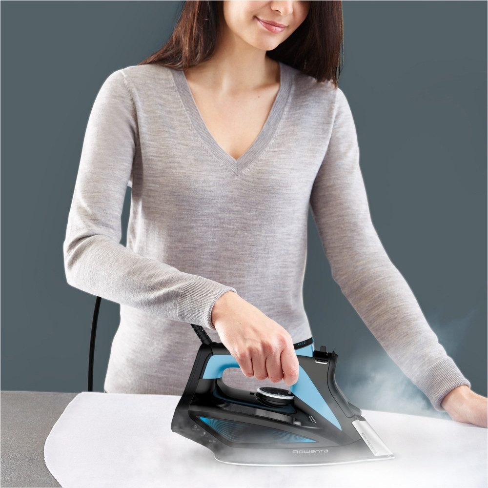 Rowenta Dampfbügeleisen DW5310 Focus Excel - Dampfbügeleisen - schwarz/blau, 2700 W