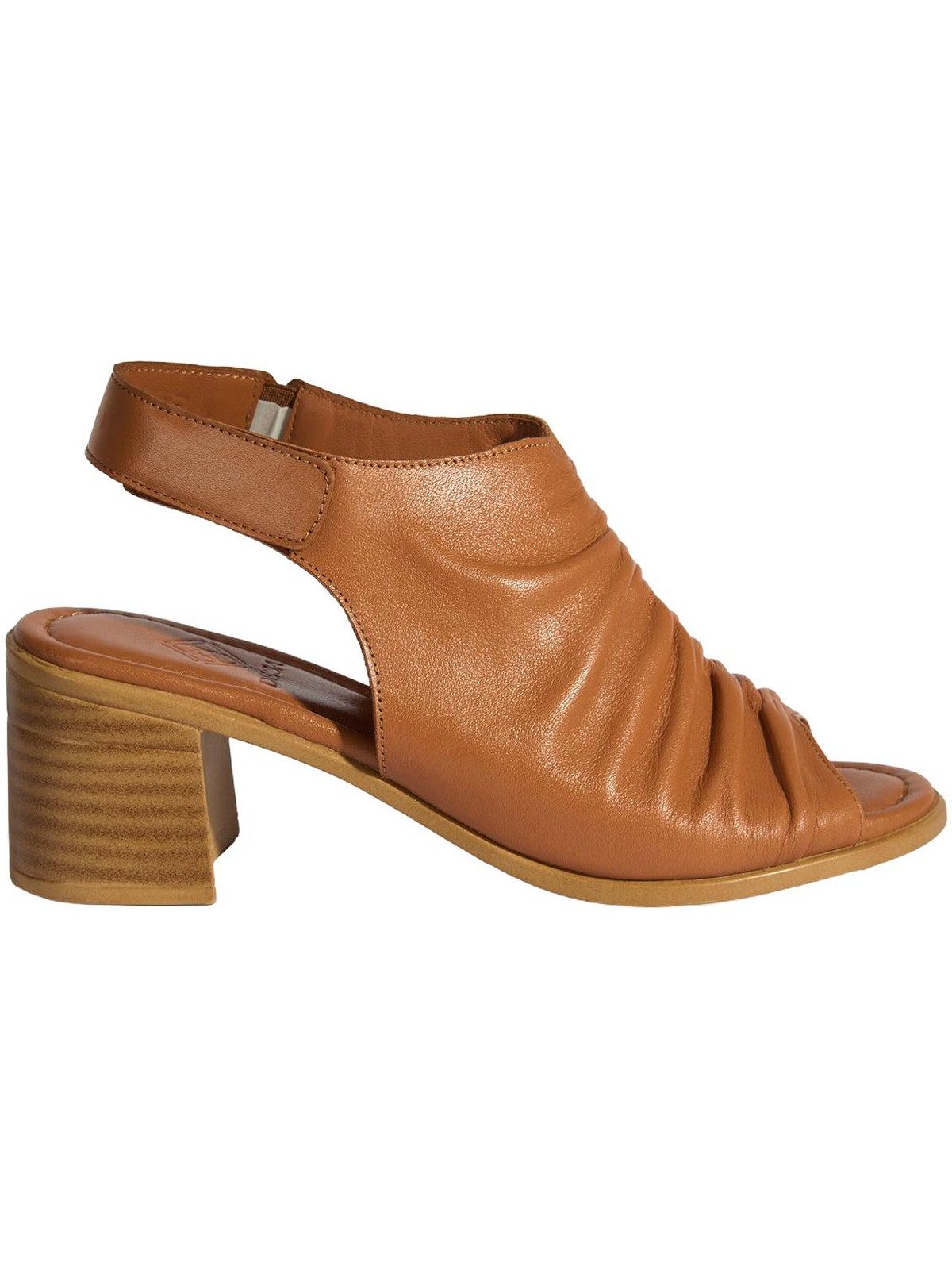 Desa Damen-Ledersandalen – Blockabsatz, Schnallenverschluss Sandale
