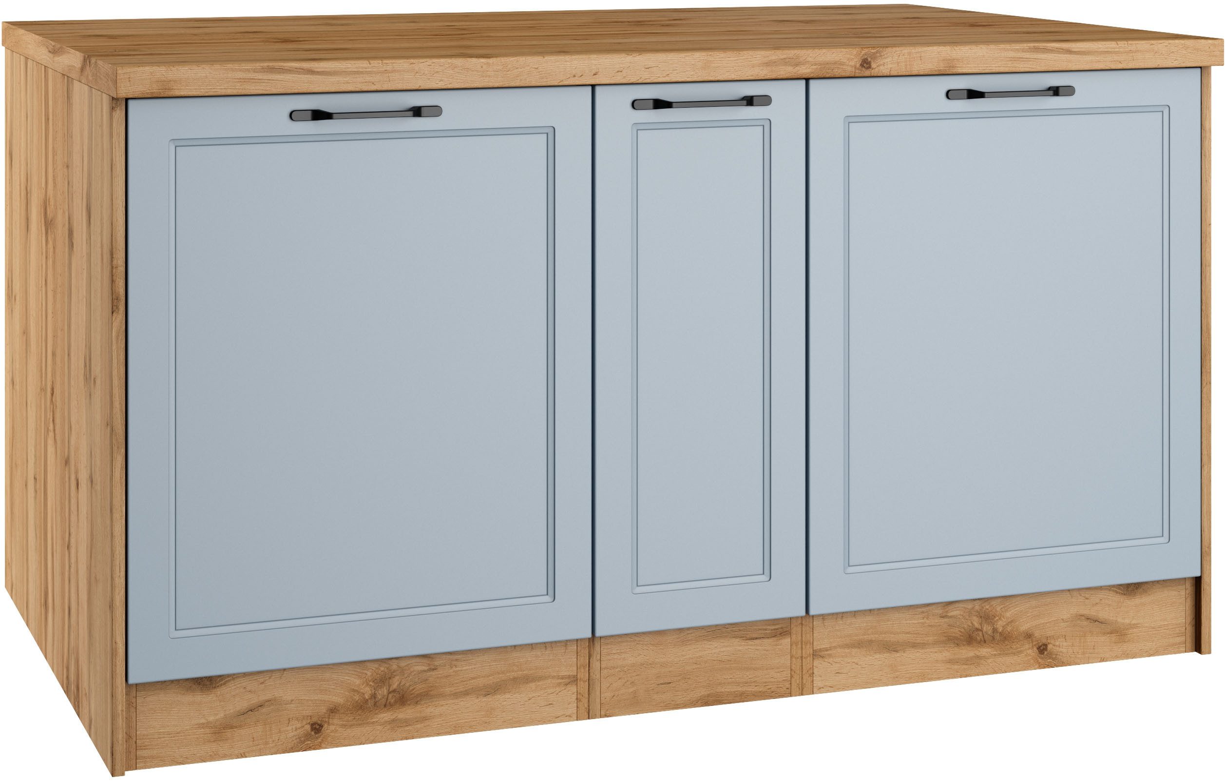 KOCHSTATION Kücheninsel KS-Lana, Breite 153 cm, MDF-Fronten, Arbeitsplatte 38mm stark