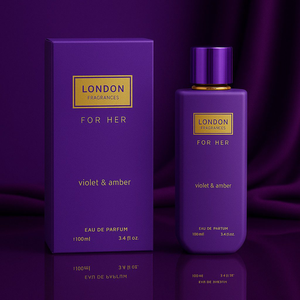 Fine Perfumery London Eau de Parfum London Fragrances For Her Violet & Amber Made in England 100 ml