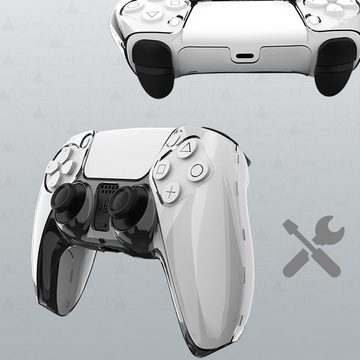 Tadow Schutzhülle für Gamepad, Kristallhülle für kabelloses Gamepad, PC PlayStation 5-Controller (beidseitig transparent, abwaschbar, Schutzhülle für PS5 Gamepad)