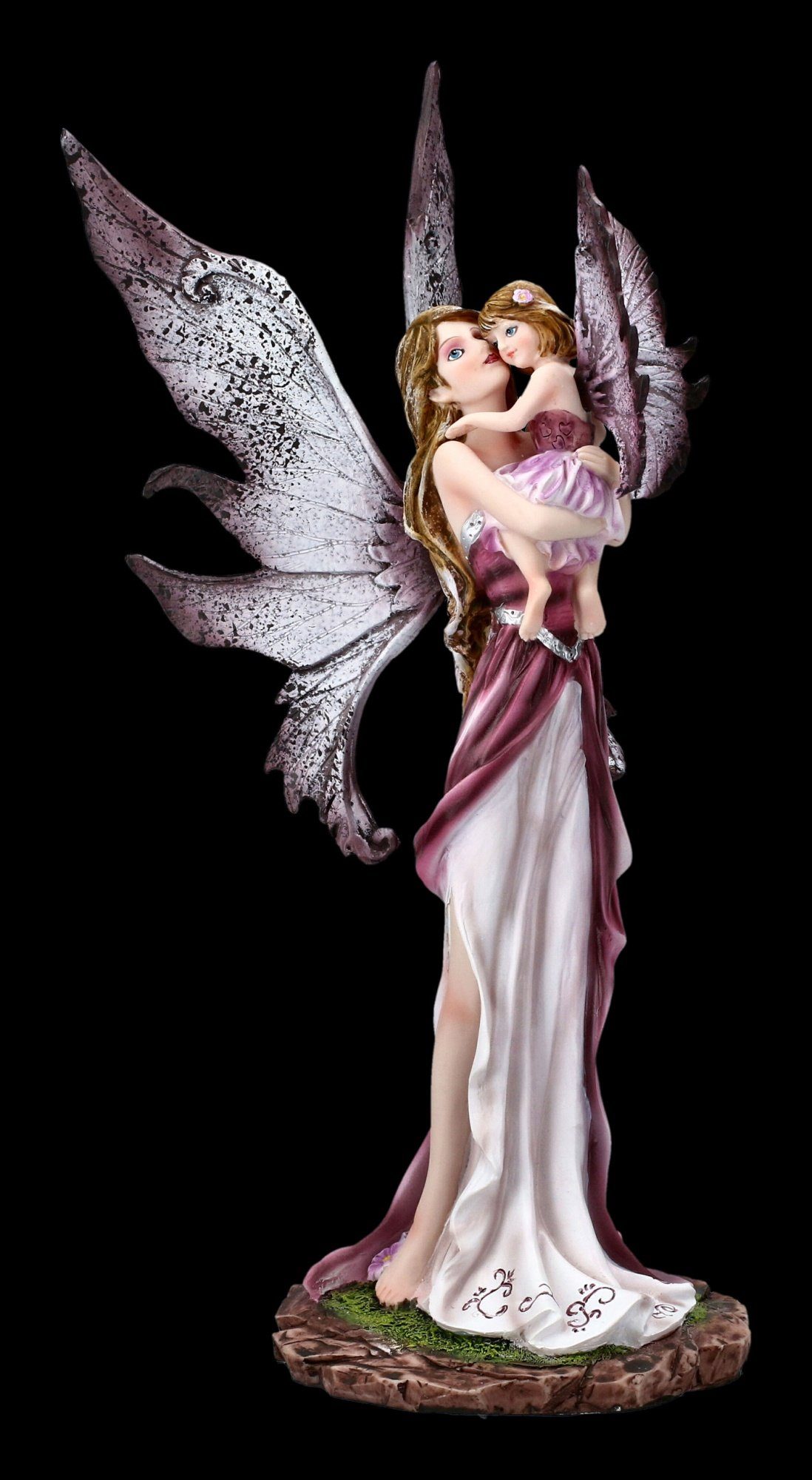 Figuren Shop GmbH Dekofigur Elfen Figur - Mutter hält Baby - Fee Elfenfigur günstig online kaufen