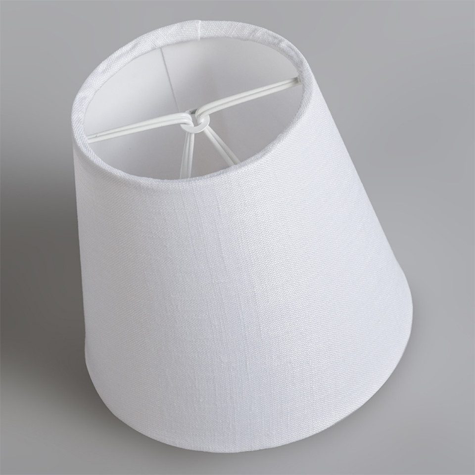 Qazqa Lampenschirm Klemkap, E14, Weiß, Textil, 1-flammig günstig online kaufen