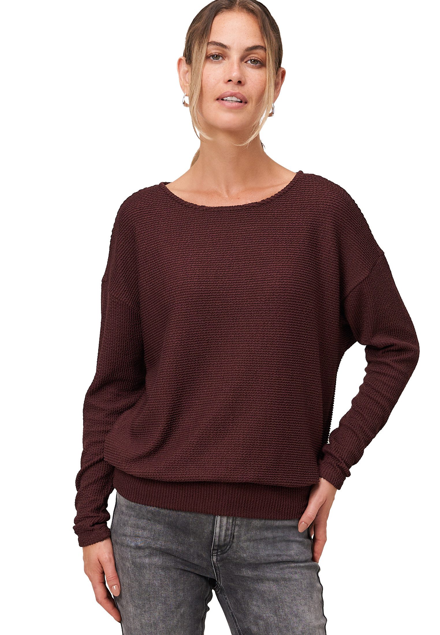 Zero Kurzarmshirt zero Damen Jerseyshirt strukturiert günstig online kaufen