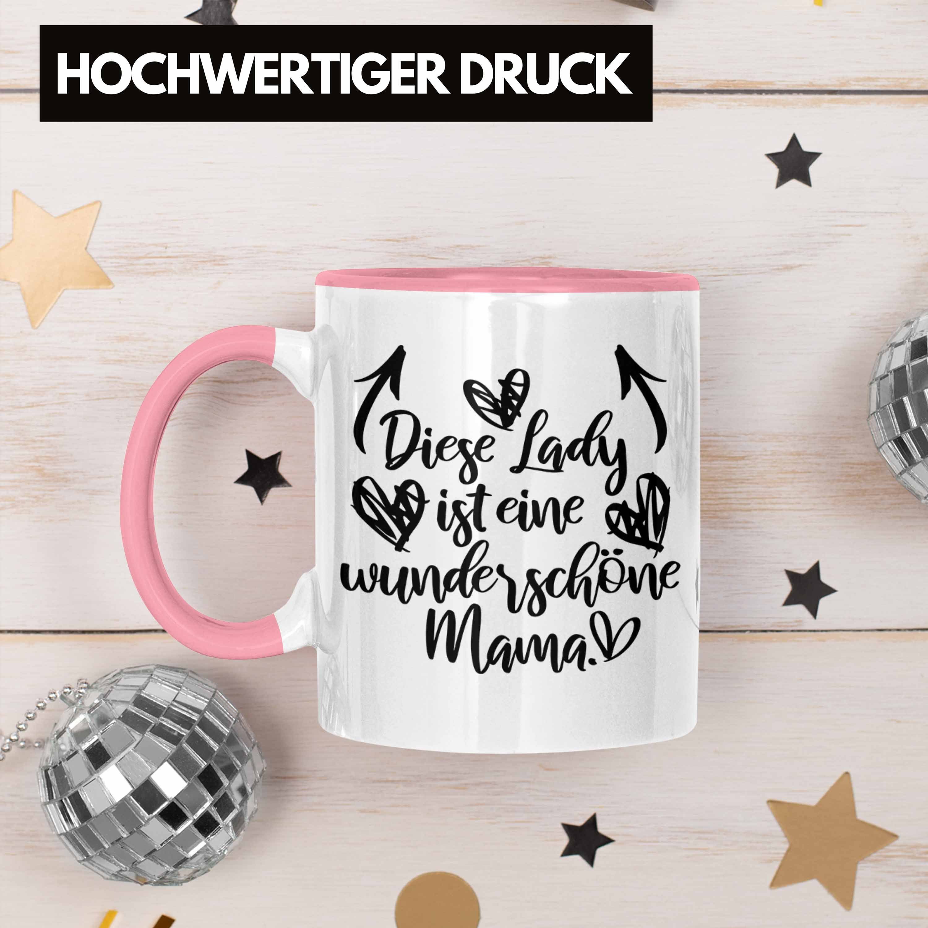 mit Trendation - Trendation Rosa Mama Wunderschöne Tasse Mutter Geschenk Tasse Kaffeetasse Spruch Geschenkidee Muttertag