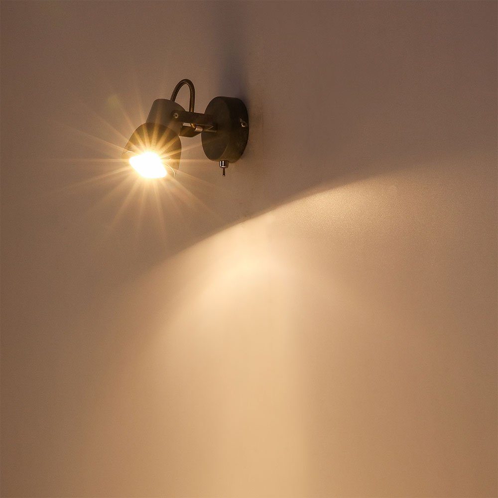 etc-shop Leuchtmittel Wandlampe nicht Wandleuchte, Spotleuchte Wandleuchte Wohnzimmer inklusive,