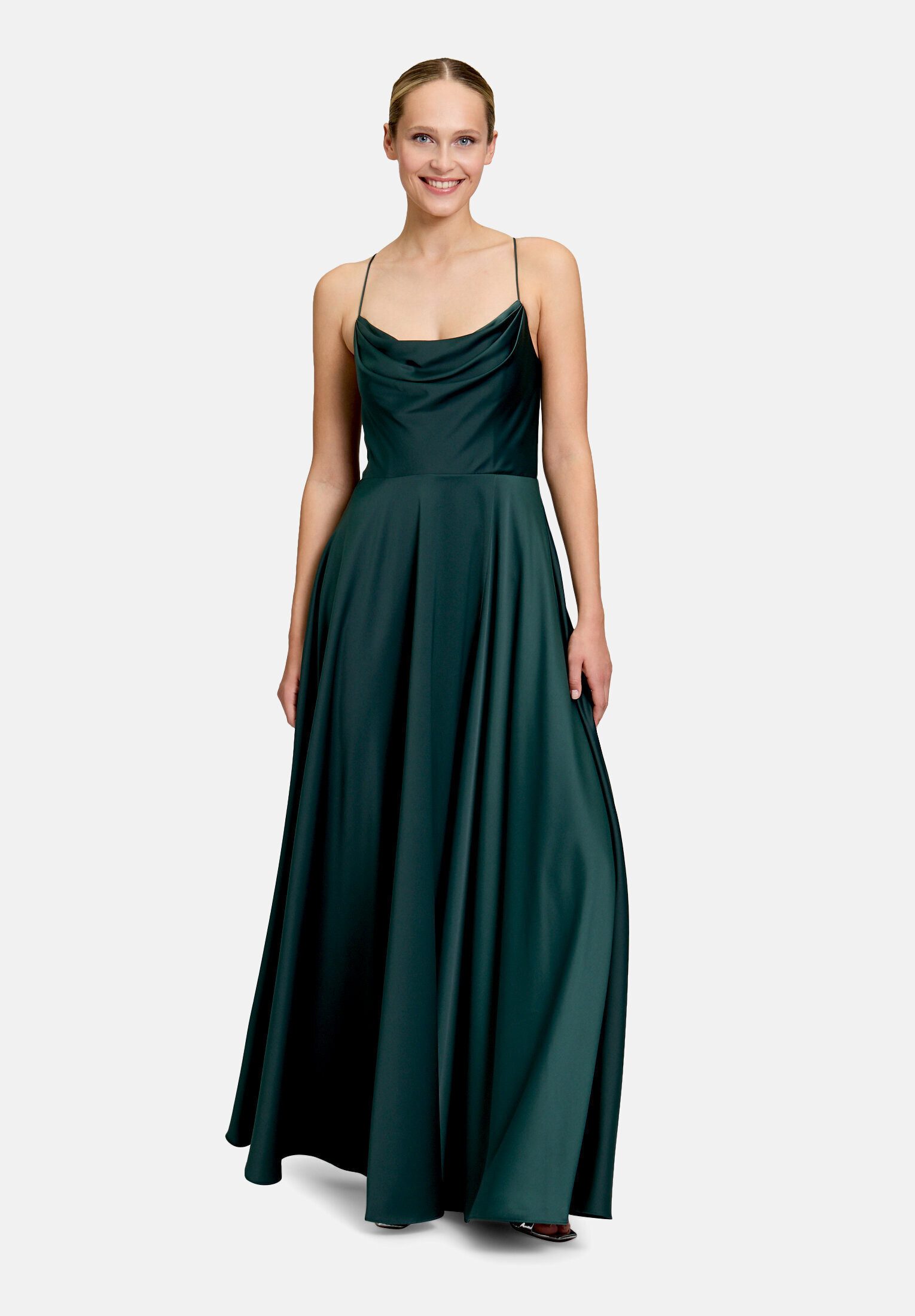 Vera Mont Abendkleid Damen mit Wasserfallausschnitt Material