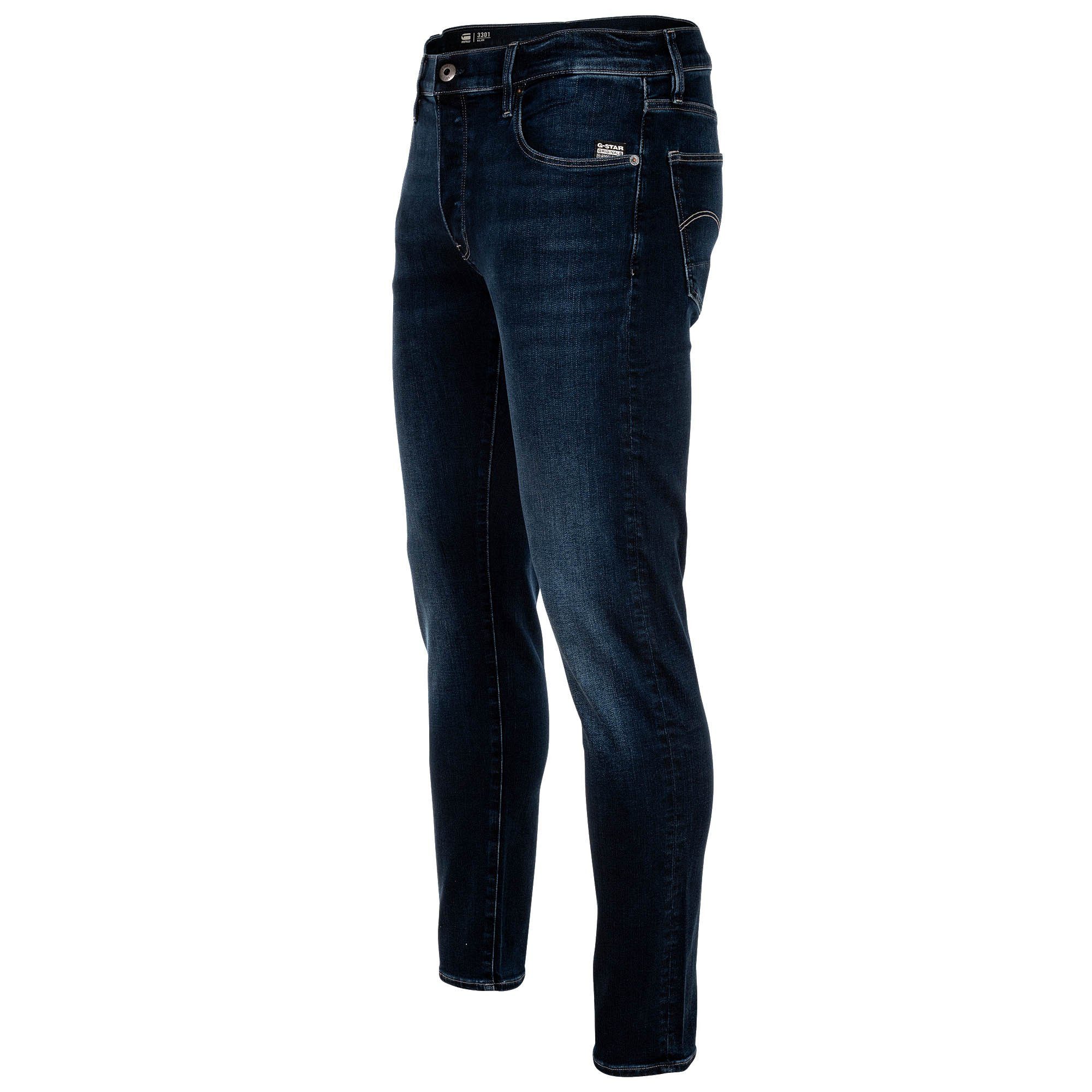G-STAR Regular-fit-Jeans Herren Jeans Baumwolle 3301 Slim