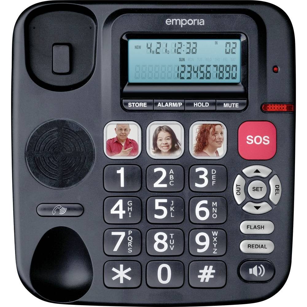 Hörgeräte kompatibel, Seniorentelefon (Freisprechen, für Emporia Seniorentelefon Schnurgebundenes Wahlwiederholung)