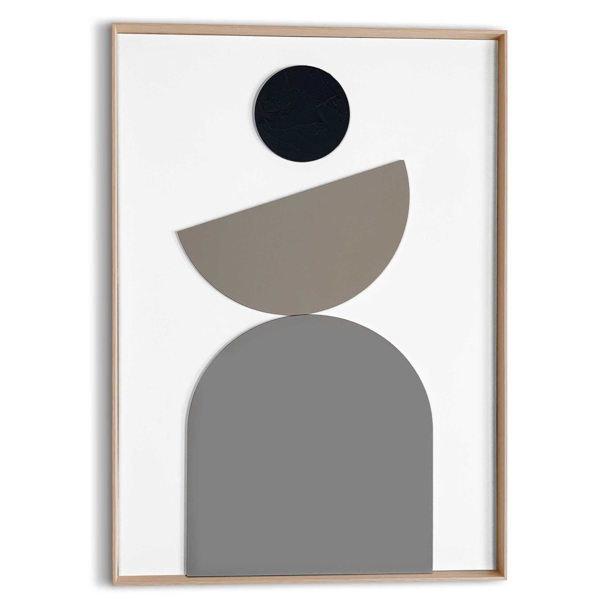 Reinders! Wandbild Abstract Balance, Wohnzimmer - Beige - MDF - Abstrakt - 50x70 cm